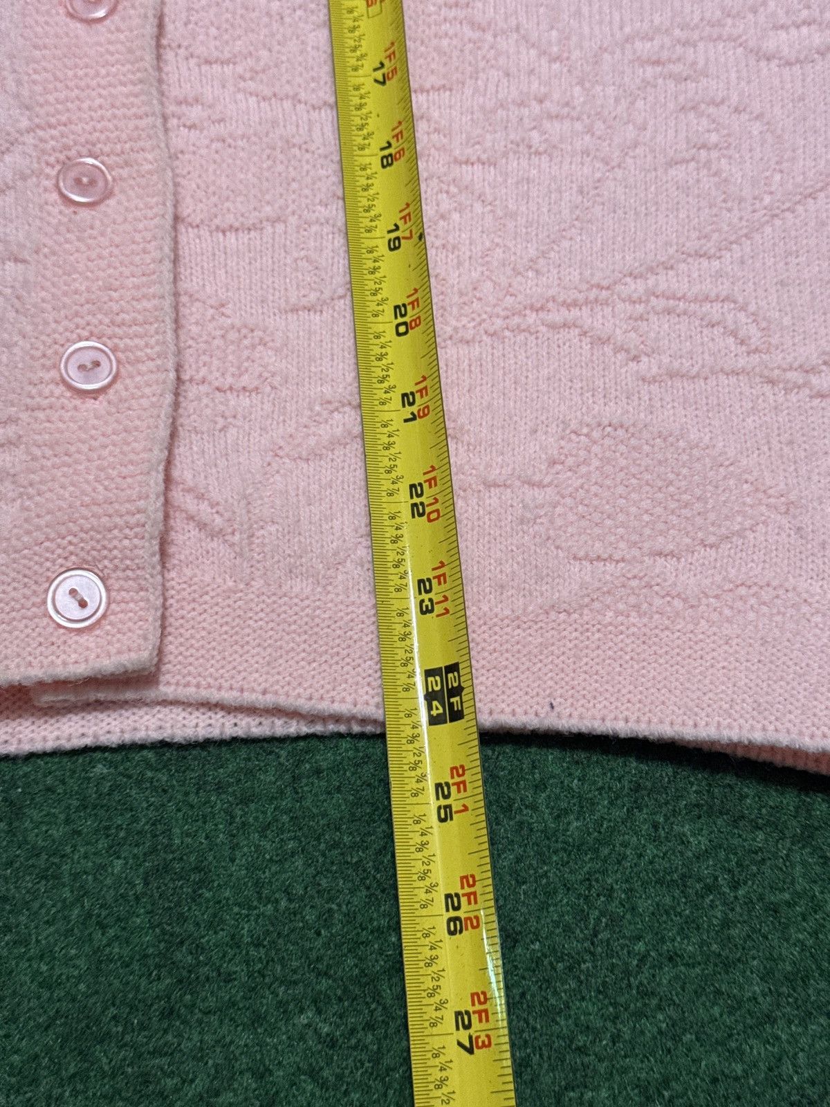 Vintage Vtg 80s Cuddle knit Pink 17x24 XS Cardigan Grandma Sweater Size XS / US 0-2 / IT 36-38 - 5 Thumbnail