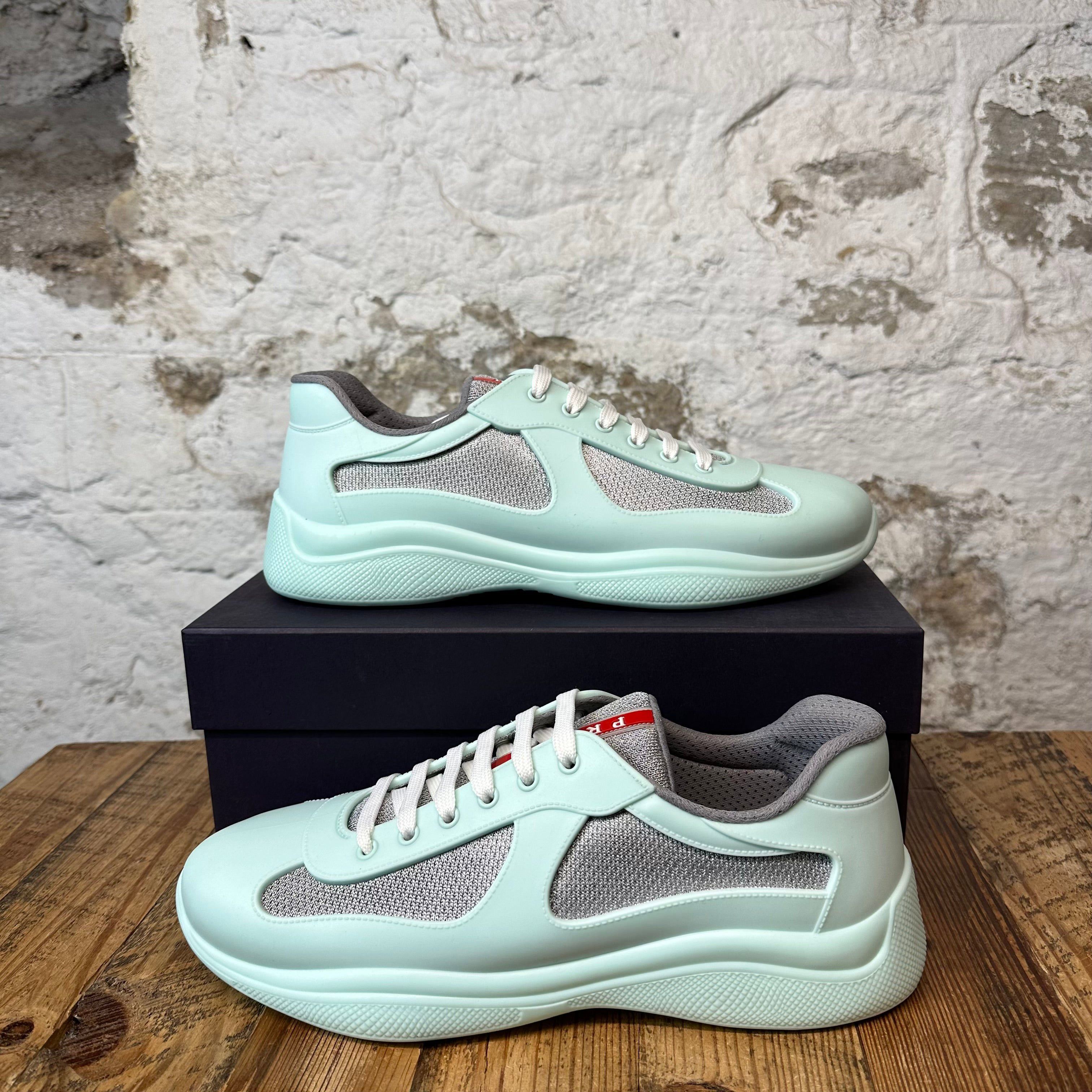 Prada Prada Americas Cup Mint Green Rubber Sneaker Sz 12 (45) DS Size US 12 / EU 45 - 1 Thumbnail