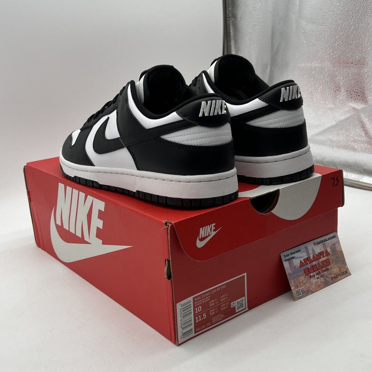 Nike Nike dunk low black white Size US 10 / EU 43 - 4 Thumbnail