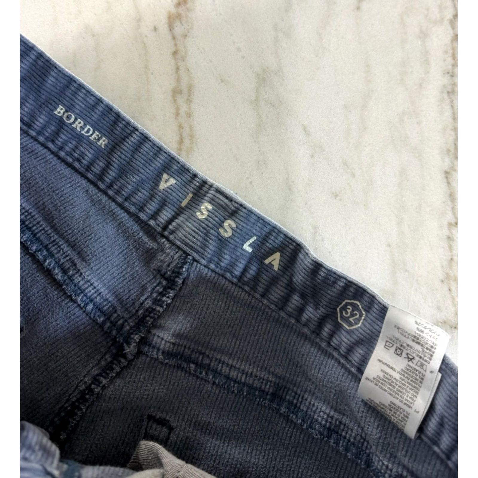 Vissla Vissla Border Pants Blue Size 32 x 30 Straight Leg Belted Regular Mens Corduroy Flat Front Cotton Spandex 90s Beach City Size US 32 / EU 48 - 3 Thumbnail