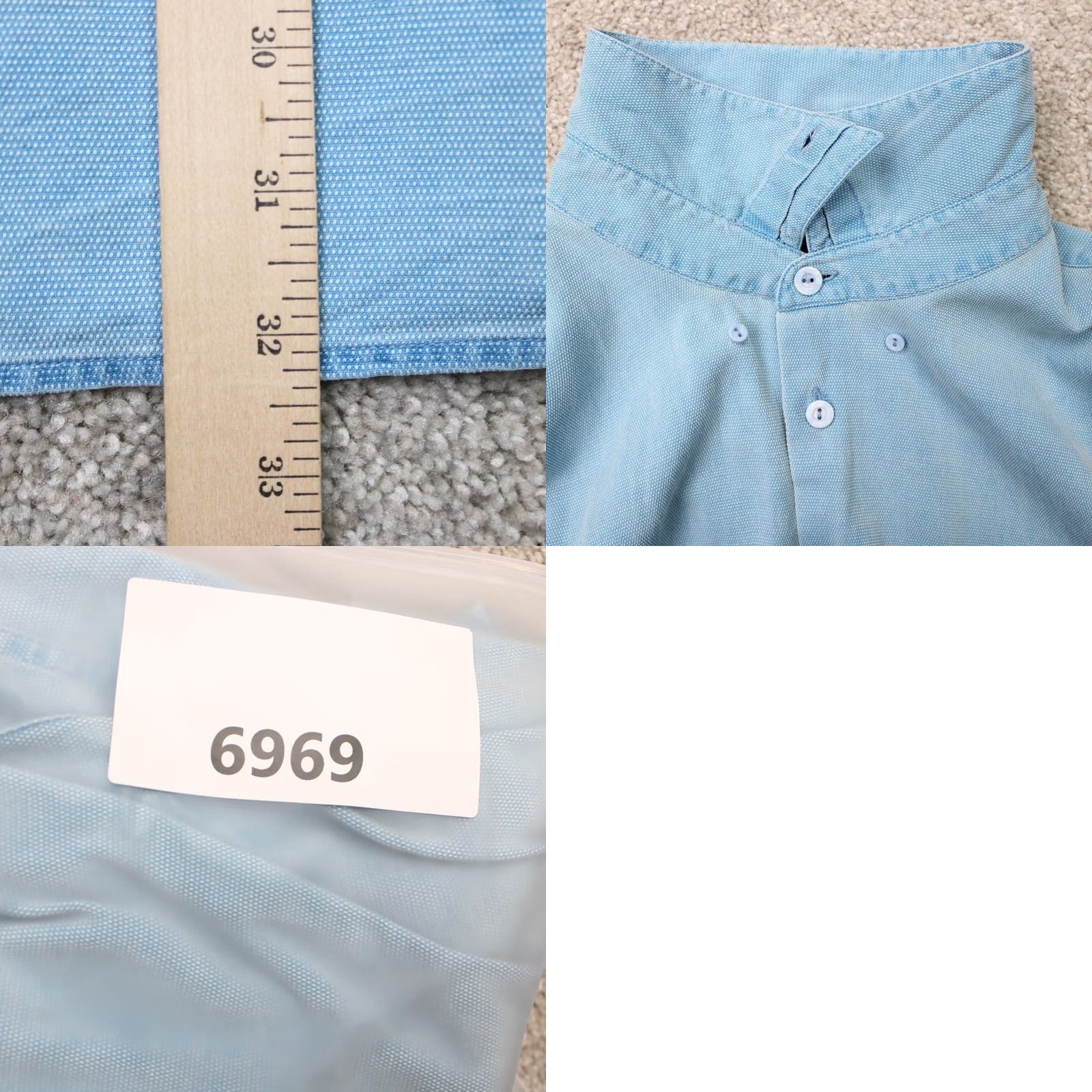 BUGATCHI Bugatchi Uomo Shirt Mens 2XL Blue Silk/Cotton Button-Down Long Sleeve Size US XXL / EU 58 / 5 - 9 Thumbnail