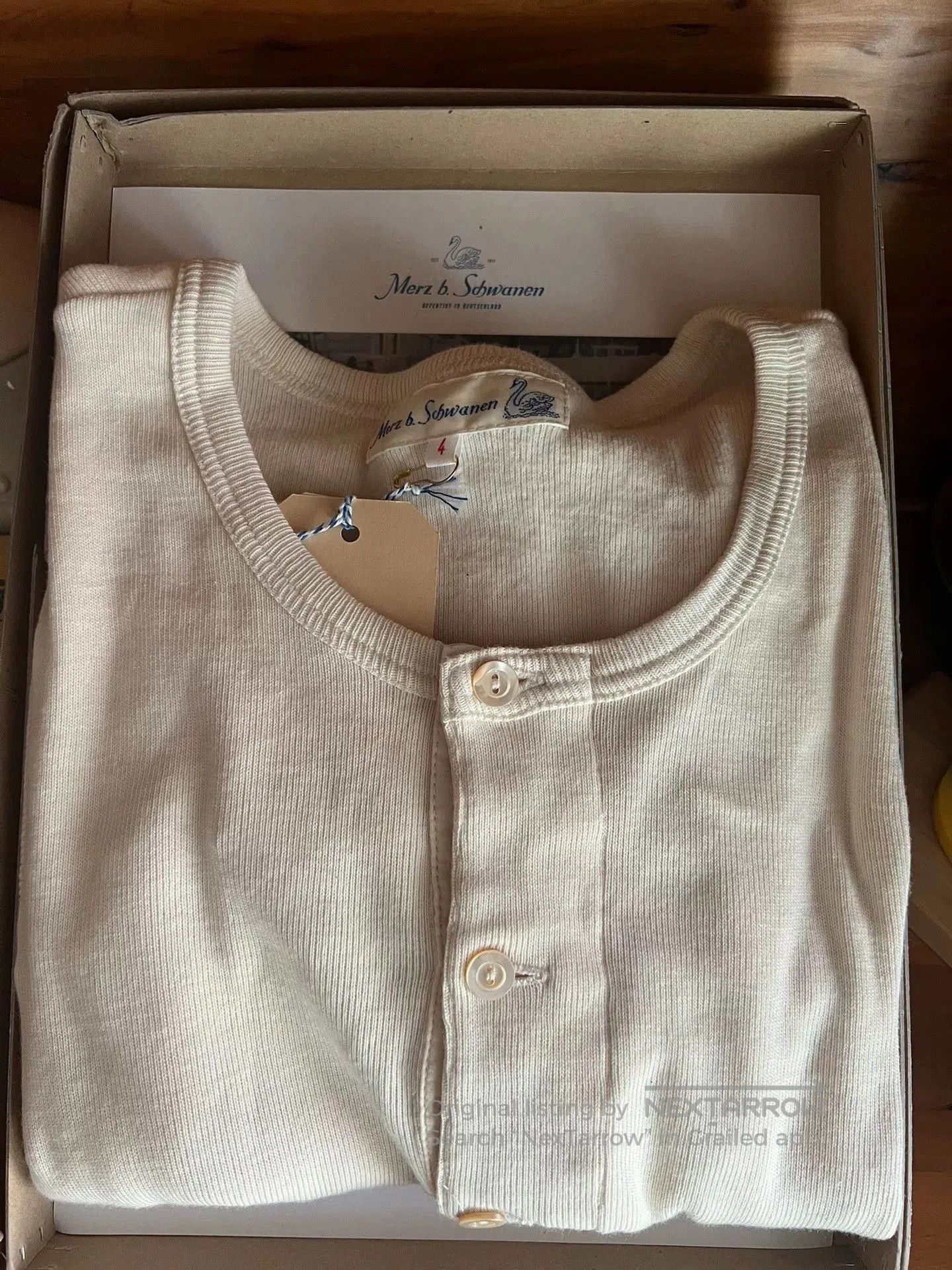 Merz B. Schwanen vintage henley short sleeve shirt. Size US M / EU 48-50 / 2 - 9 Thumbnail