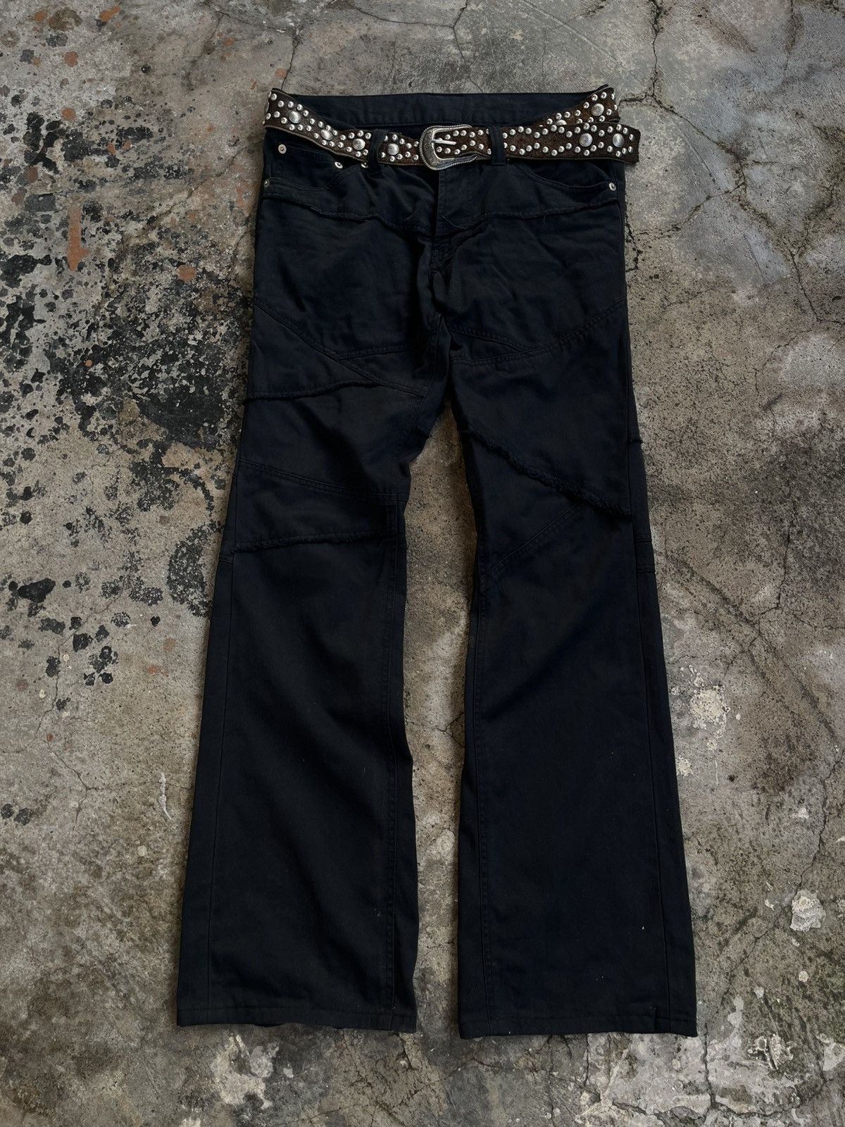 Isamu Katayama Backlash 2000s JAPANESE PATTERN BREAK FLARE BOOTCUT PANTS VKEI GOTHIC Size US 30 / EU 46 - 1 Thumbnail