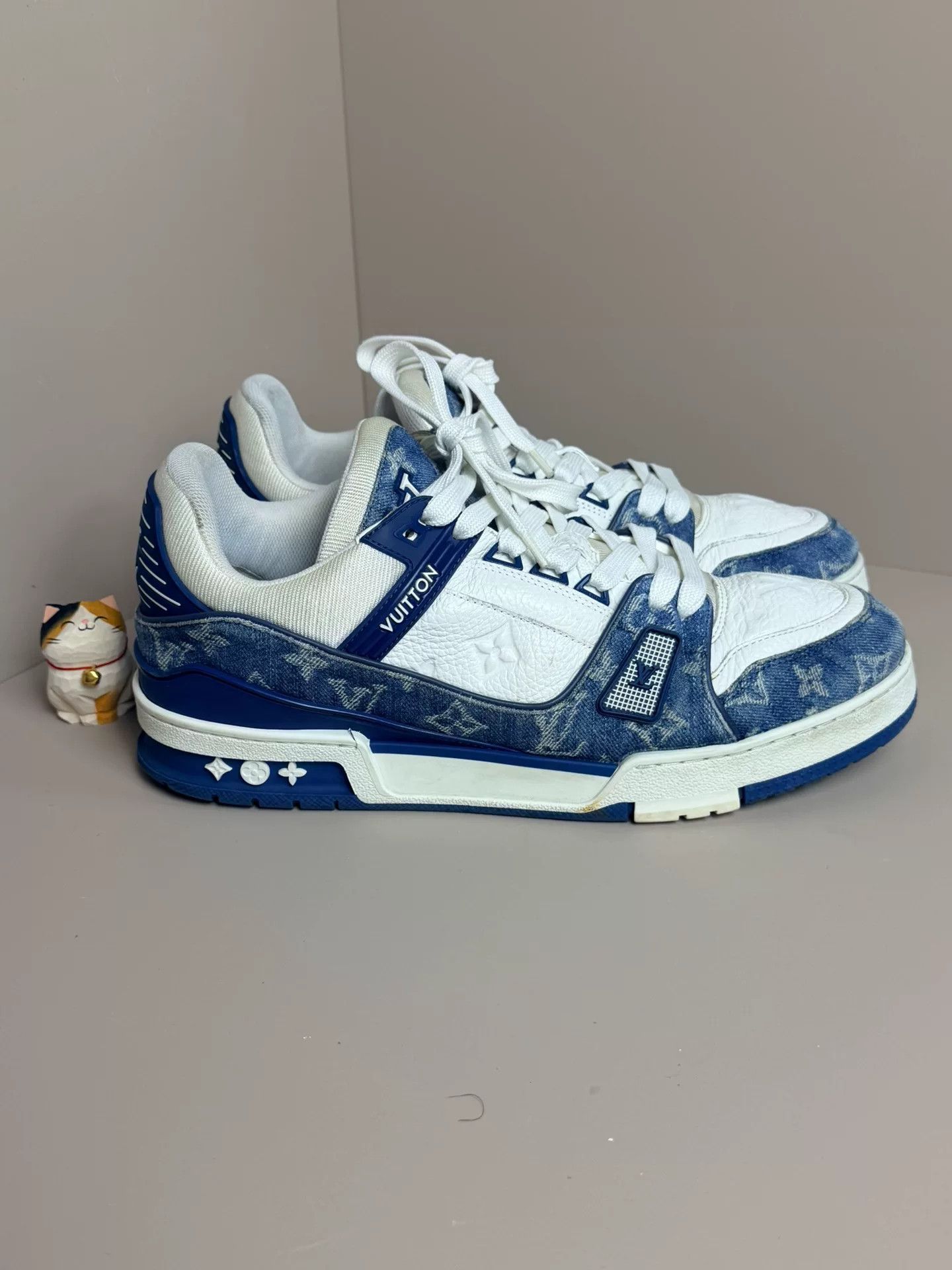 Louis Vuitton Louis Vuitton Training Denim Blue Lowtop Sneakers 9 Men Size US 9 / EU 42 - 1 Thumbnail
