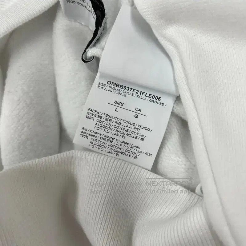 Off-White Off-White Men's White Cotton Long Sleeve Hoodie . Size US S / EU 44-46 / 1 - 7 Thumbnail