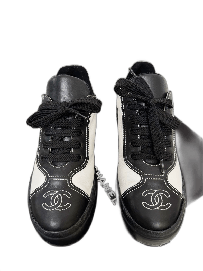 Chanel Chanel Black and White Panda Sneakers -2505 Size US 6 / IT 36 - 1 Thumbnail
