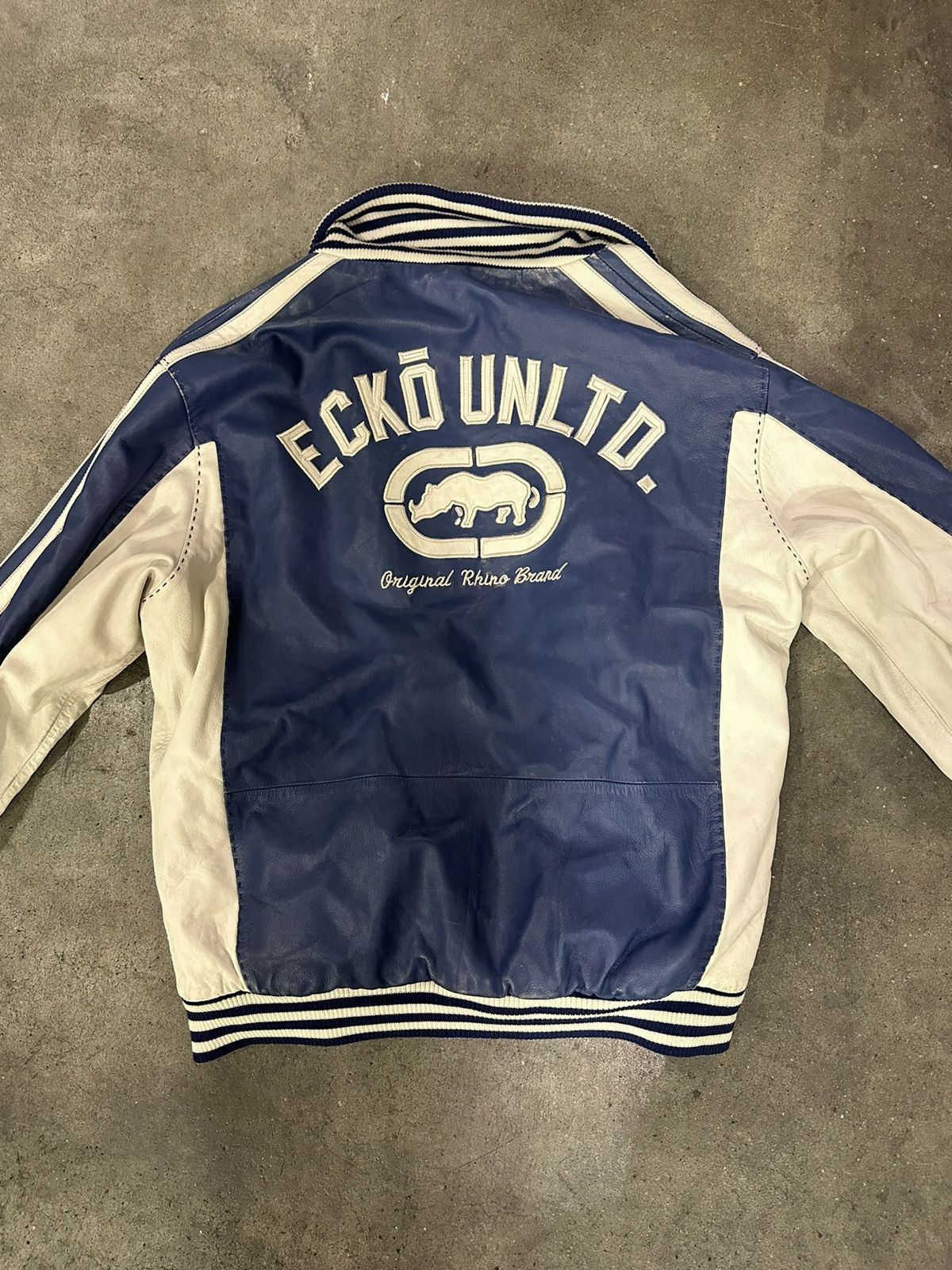 Ecko Unltd. × Phat Farm × Vintage Vintage Eckō Revers-able Leather Bomber! Size US XL / EU 56 / 4 - 1 Thumbnail
