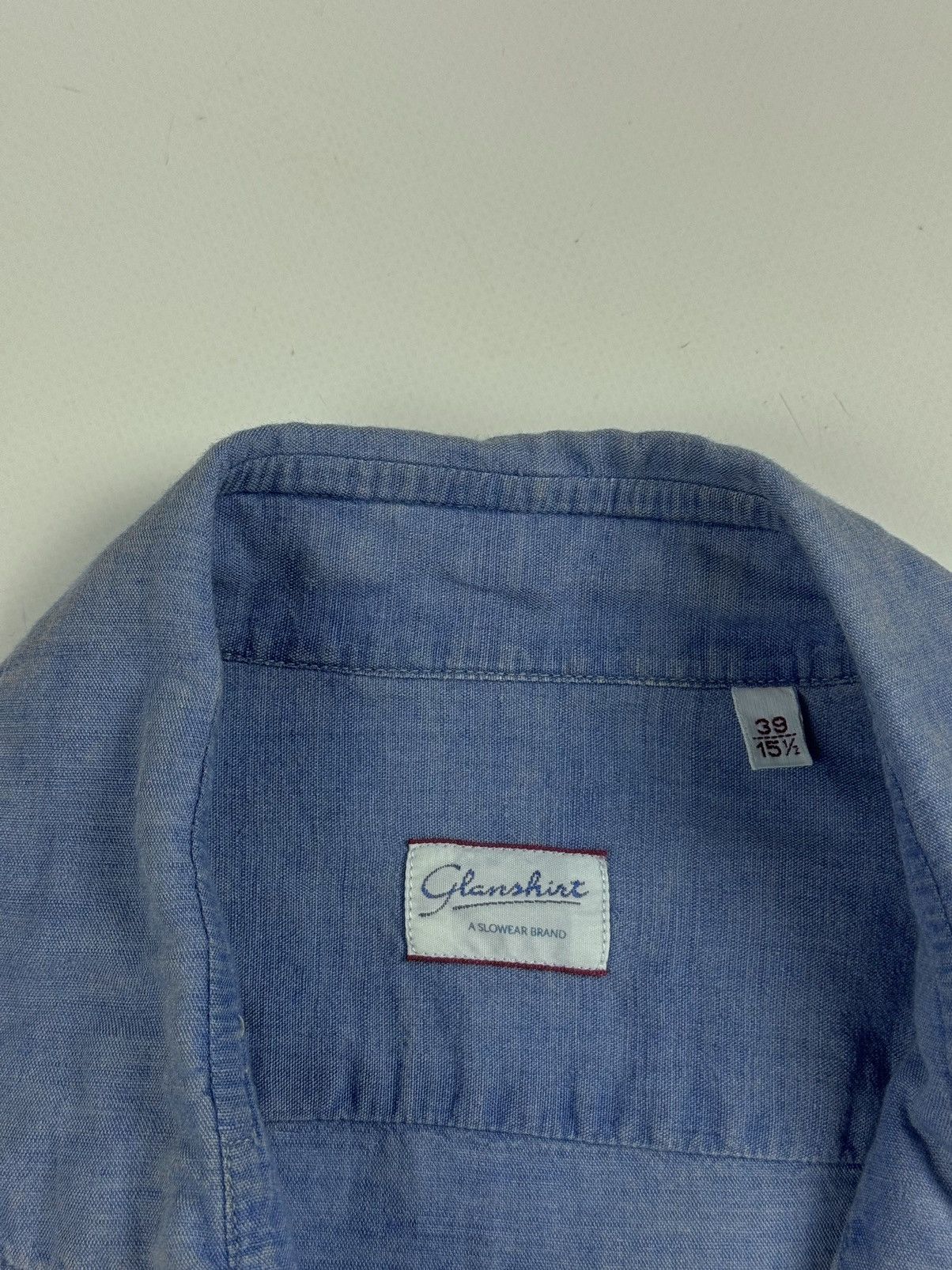 Designer × Glanshirt GLANSHIRT Blue Linen Long Sleeve Shirt Size US M / EU 48-50 / 2 - 12 Thumbnail
