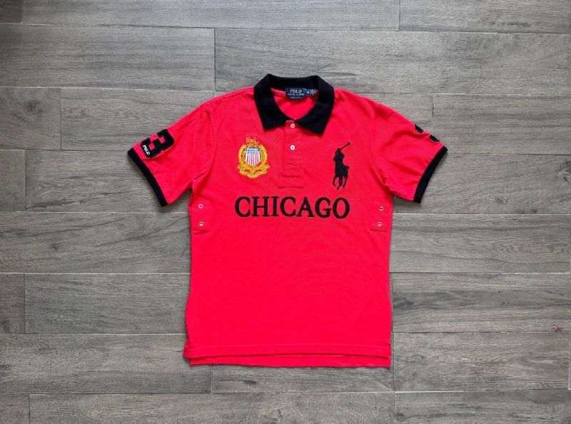 トップス POLO RALPH LAUREN CHICAGO POLO SHIRT M Polo Ralph Lauren Classic Fit Big Pony City Polo in Black