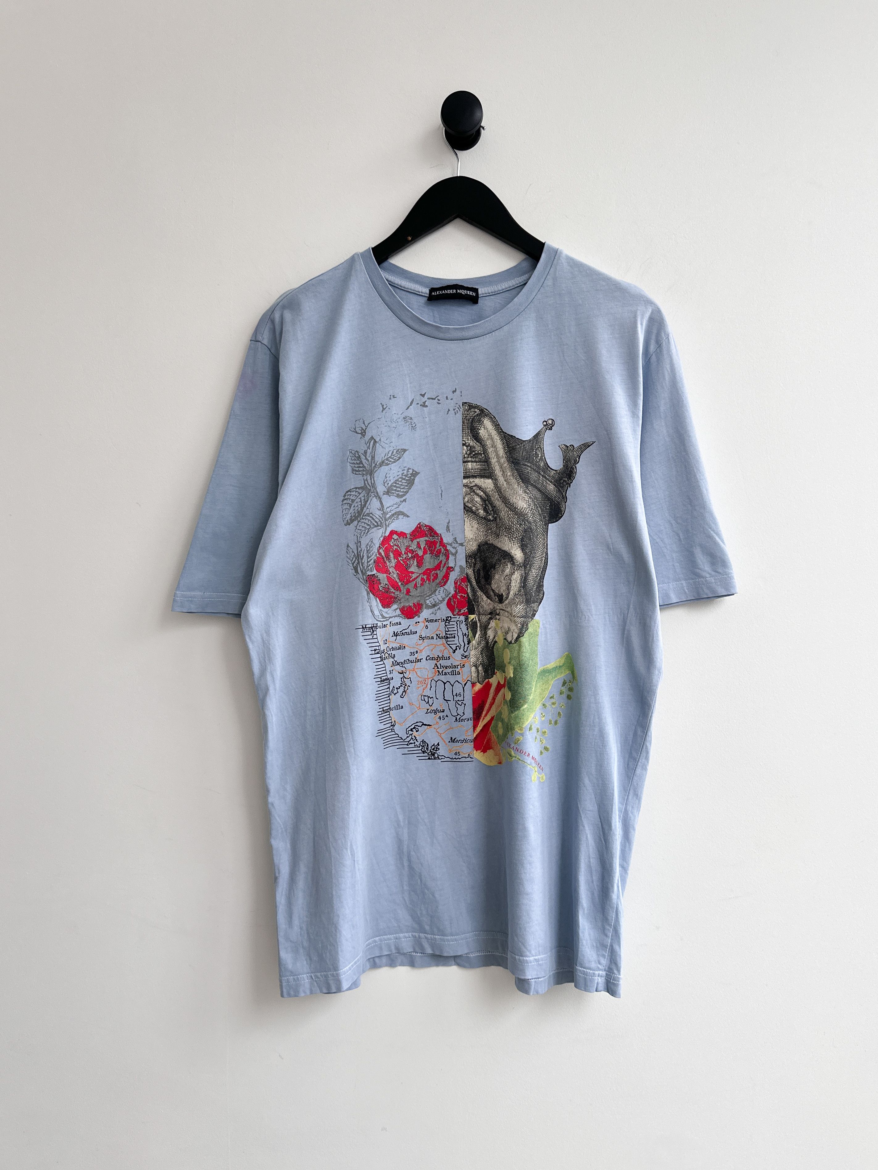 Alexander McQueen Alexander McQueen Blue Tee Shirt Size US XL / EU 56 / 4 - 1 Thumbnail