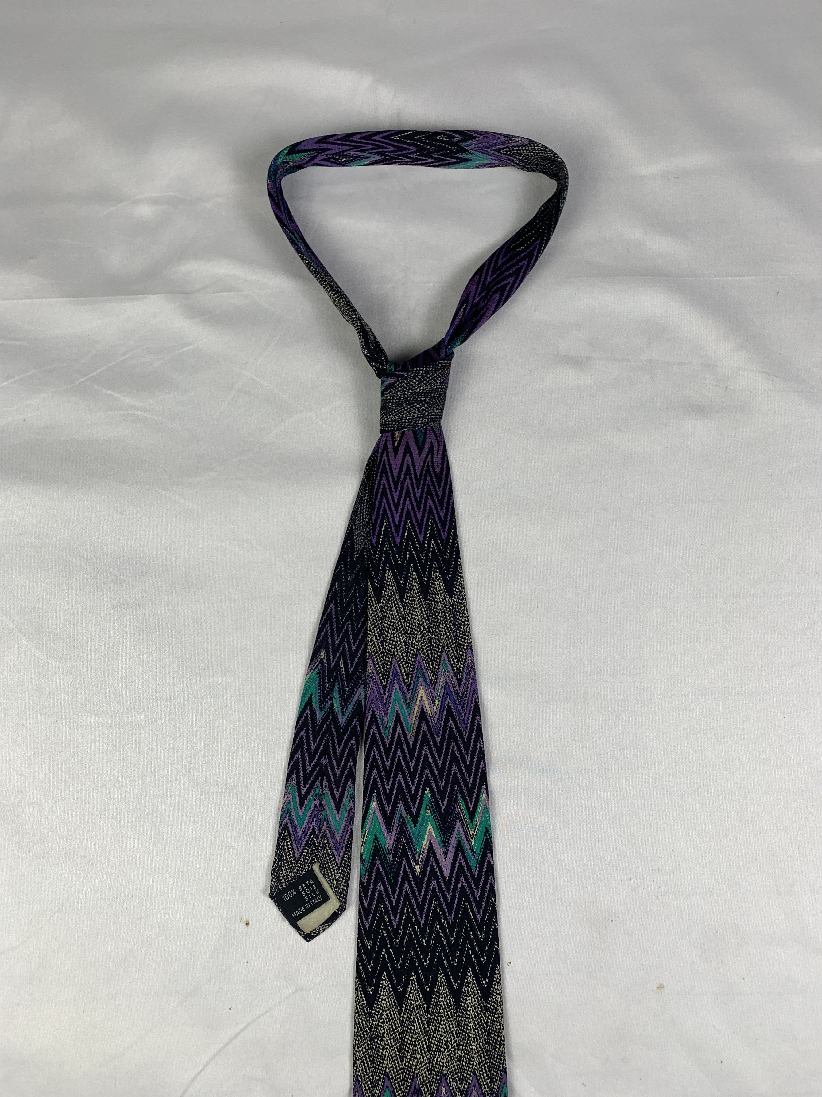 Missoni 2000s Missoni Zig-zag Multicolor Tie (OSFA) Size ONE SIZE - 5 Thumbnail