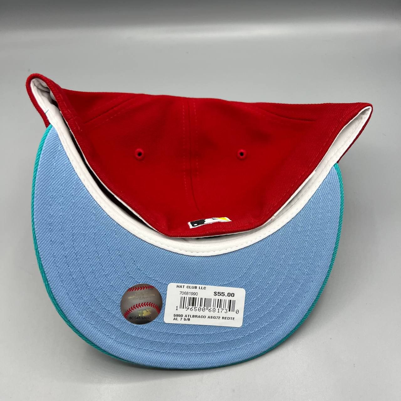 New Era Atlanta Braves Hat Men 7 5/8 59Fifty New Era MLB Fitted Cap Size ONE SIZE - 4 Thumbnail