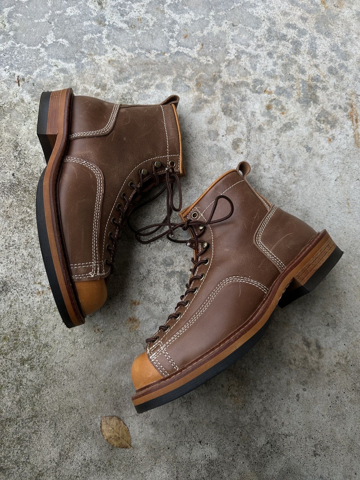 Vintage Monkey hiking welt construction leather redwing boot Size US 6.5 / EU 39-40 - 6 Thumbnail