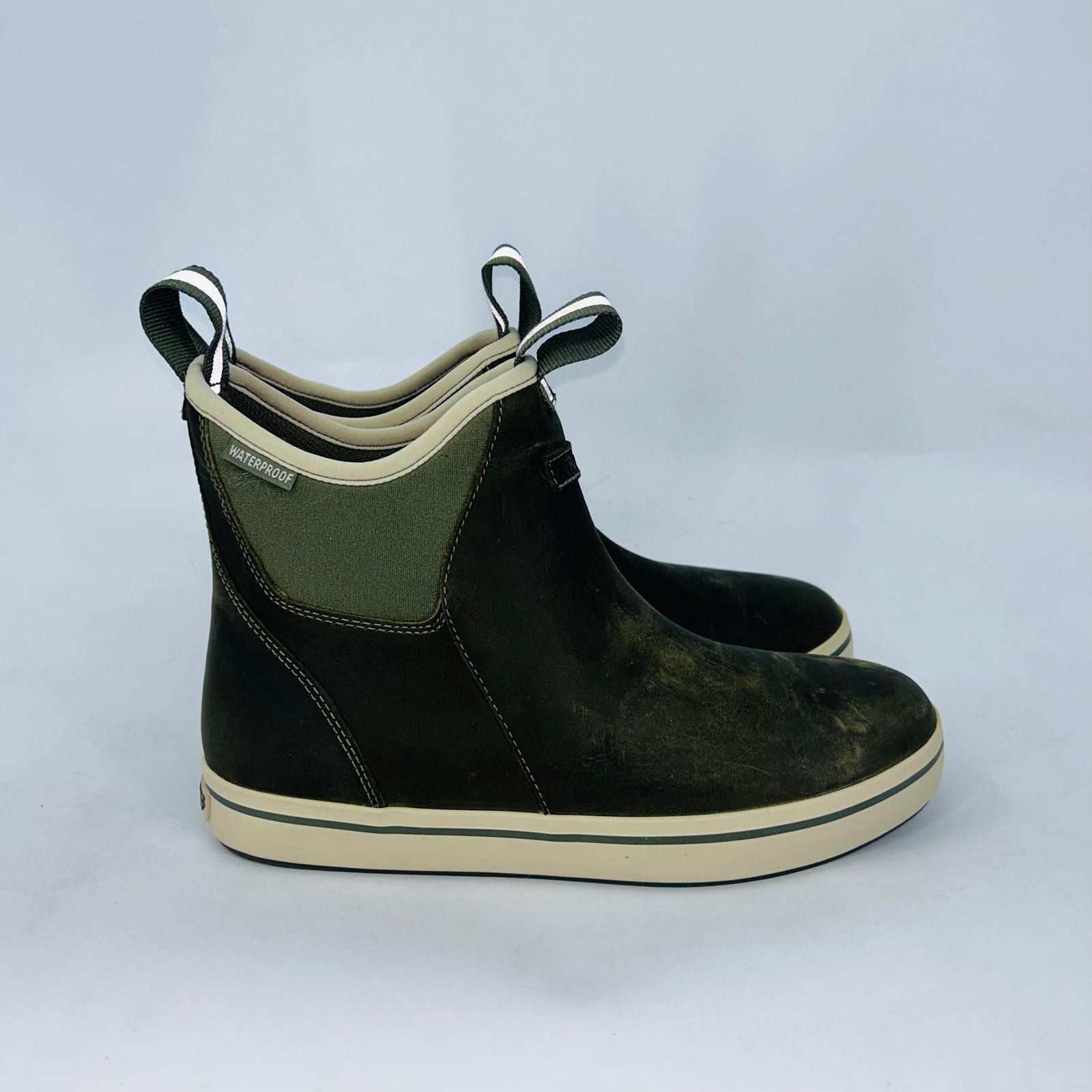 XTRATUF WOMENS OLIVE WATERPROOF IN ANKLE DECK BOOT SIZE
