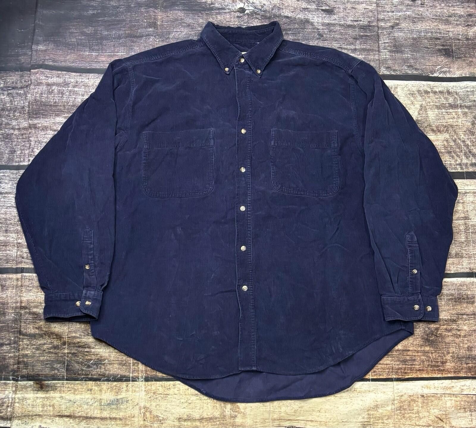 Northwest Territory VTG Northwest Territory Shirt Mens 2XL Corduroy Blue Cotton Size US XXL / EU 58 / 5 - 1 Thumbnail