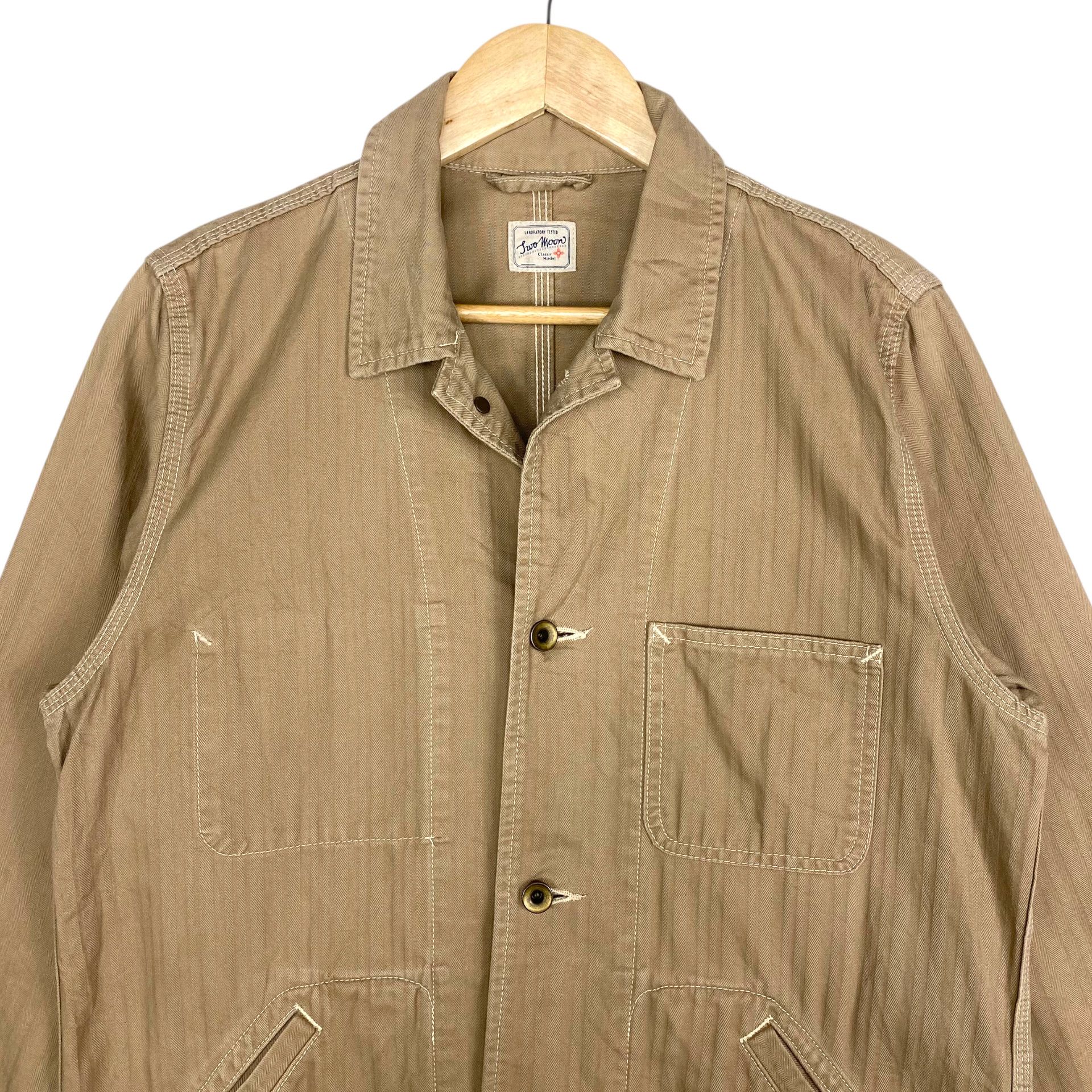 Sugar Cane 💥TWO MOON JAPAN FRENCH CHORE JACKET Size US M / EU 48-50 / 2 - 5 Thumbnail