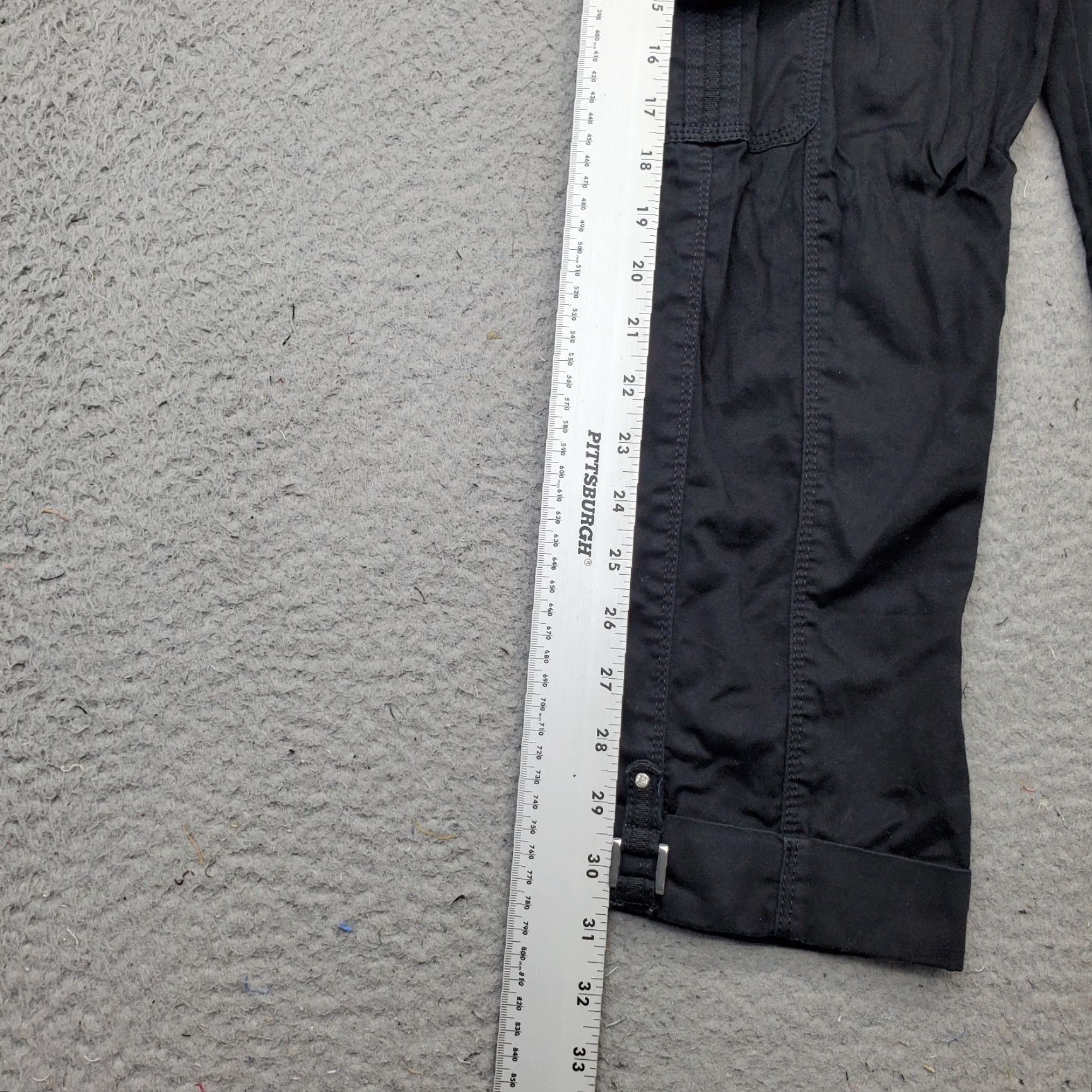 White House Black Market White House Black Market Pants Womens 0 Black Cotton Cargo Utility Flat Front Inseam 23" Regular Size 0 Mens? Size 25" / US 0 / IT 36 - 3 Thumbnail
