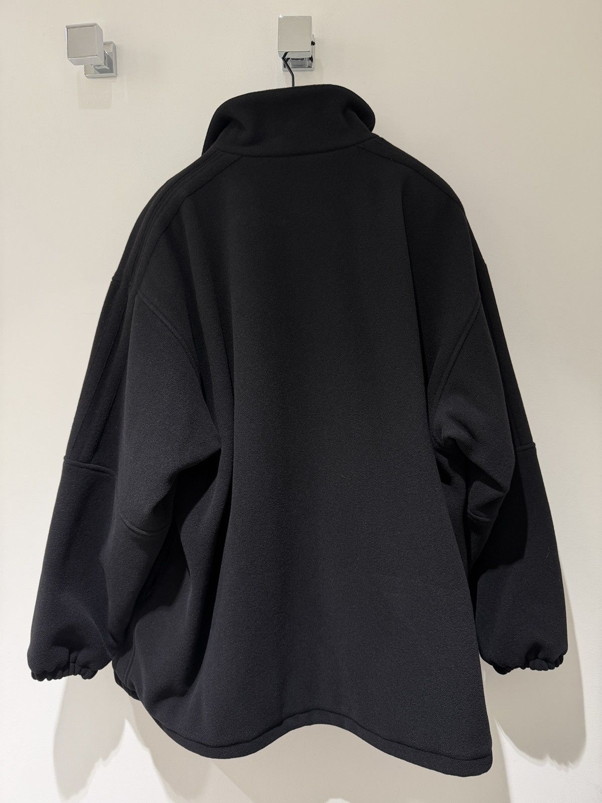 Balenciaga Balenciaga Logo Virgin Wool Fleece Zip-Up Sweatshirt Size US L / EU 52-54 / 3 - 4 Thumbnail