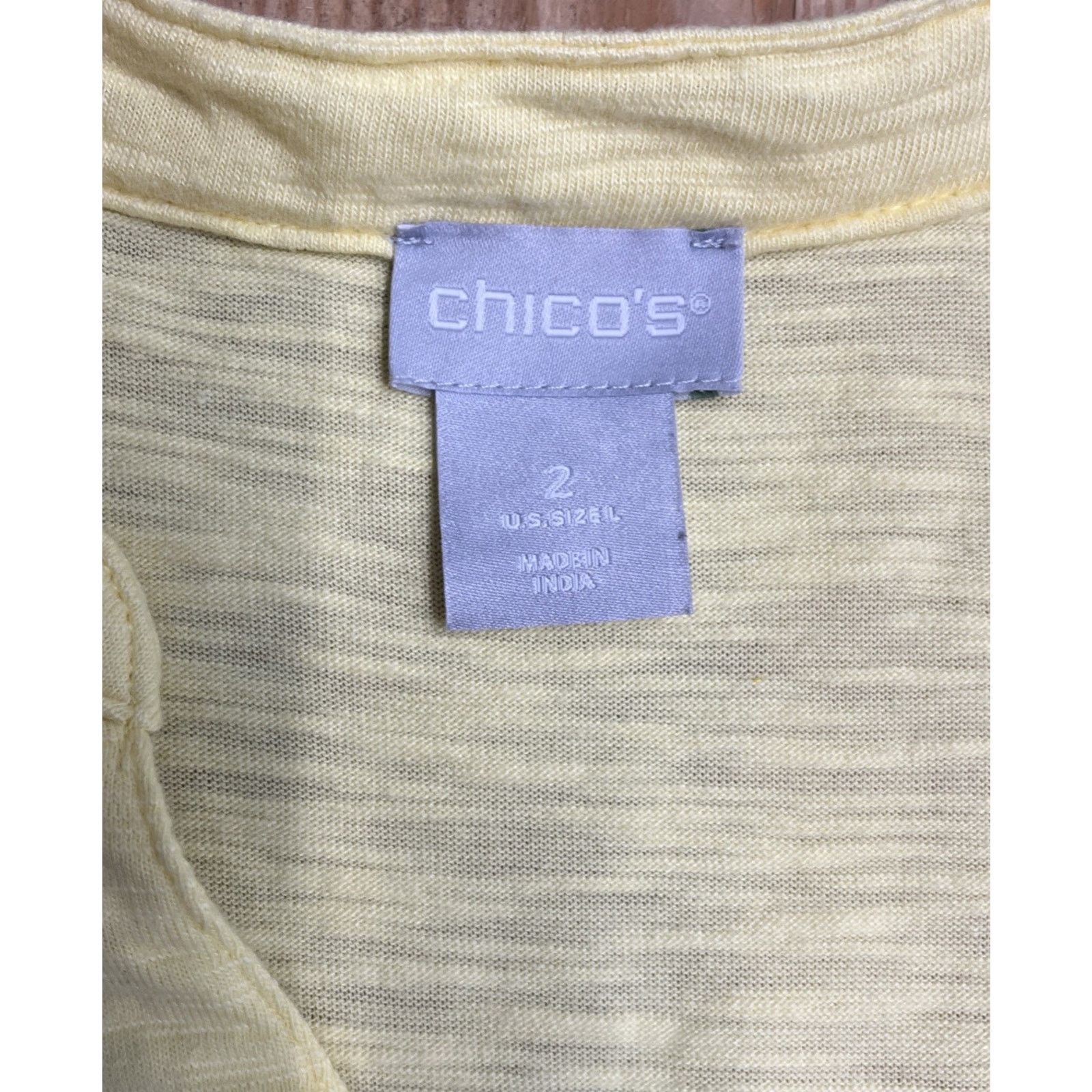 Chicos Chicos Sleeveless Top Size 2 Yellow Popover Size XS / US 0-2 / IT 36-38 - 6 Thumbnail