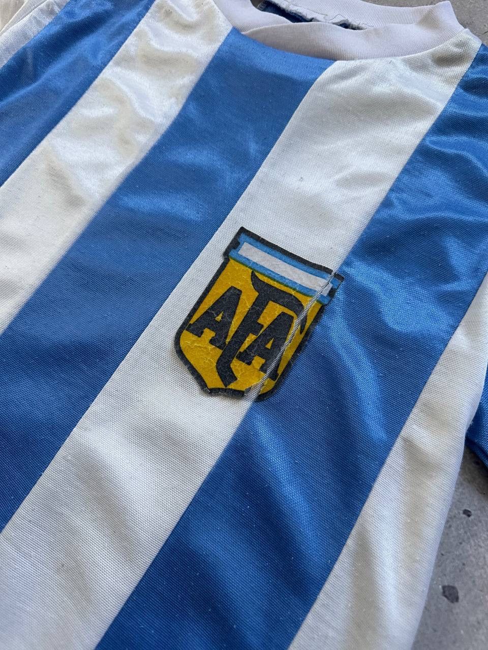 Le Coq Sportif Argentina Retro 80s Soccer Jersey Vintage Football Shirt Size US S / EU 44-46 / 1 - 3 Thumbnail