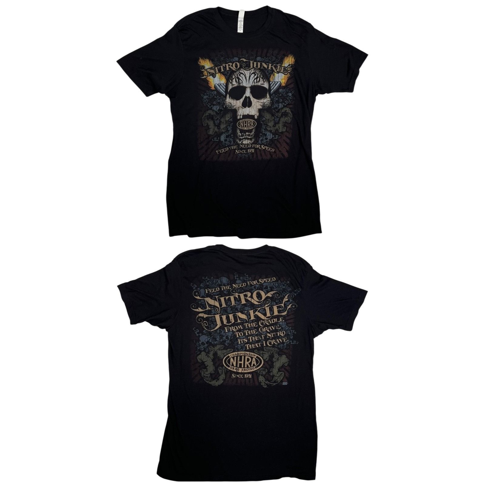 Other NHRA Nitro Junkie T-Shirt Mens XL Black Drag Racing Double S Size US XL / EU 56 / 4 - 1 Thumbnail