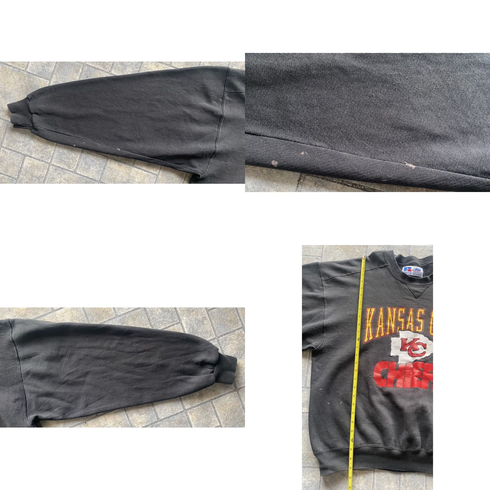 Russell Athletic VINTAGE Russell Athletic Sweatshirt Men 2XL Black Kansas City Chiefs Long Sleeve Pullover Sports 2XL Mens Size US XXL / EU 58 / 5 - 8 Thumbnail