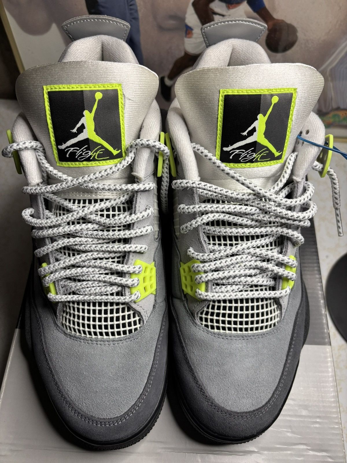 Jordan Brand Jordan Retro 4 ‘neon’ Size US 11.5 / EU 44-45 - 2 Thumbnail