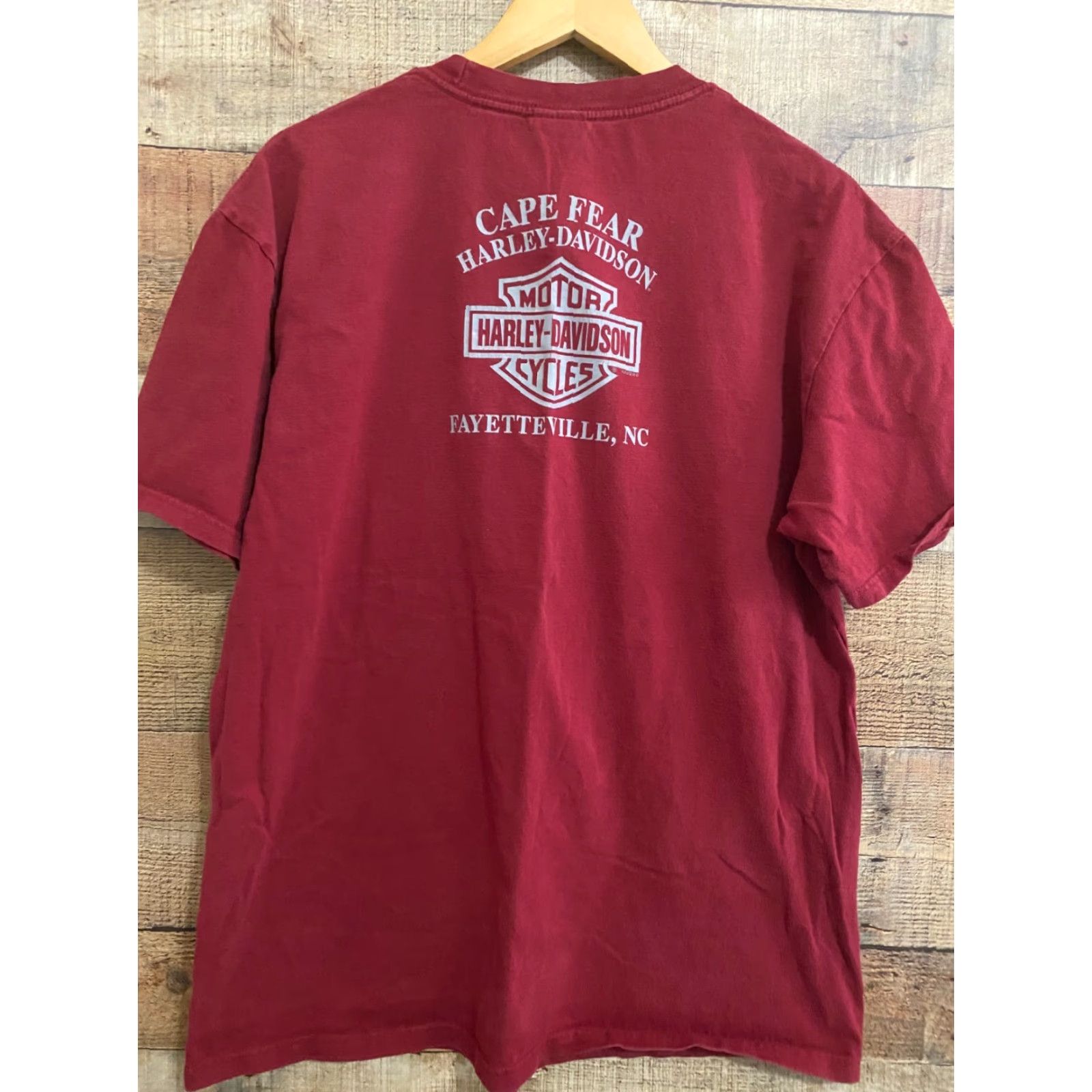 Harley Davidson Harley-Davidson Cape Fear T-Shirt 50 years of Harley Mens XL Red Motorcycle Shirt Mens XL Size US XL / EU 56 / 4 - 5 Thumbnail