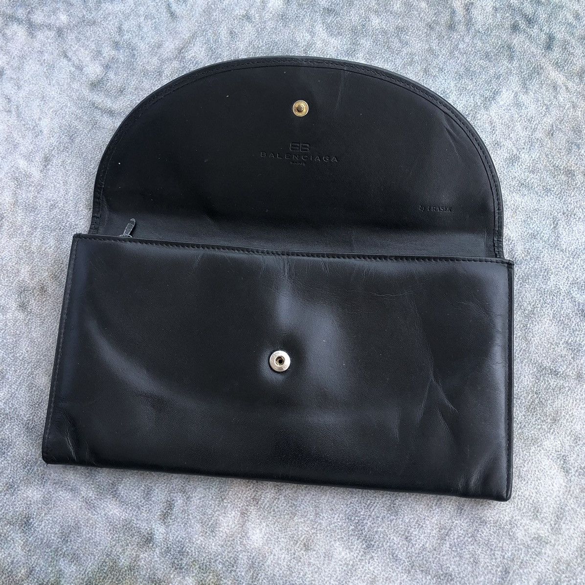 Balenciaga Authentic Balenciaga Paris Leather Wallet Black Size ONE SIZE - 3 Thumbnail