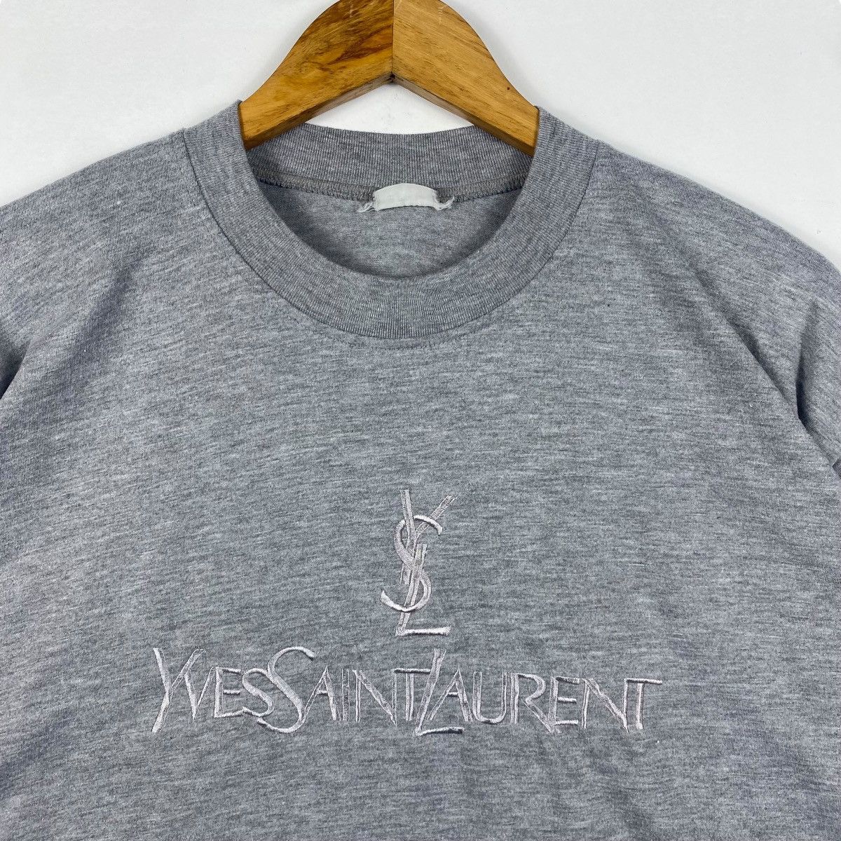 Vintage Vintage 90's YSL Embroidery Logo Tee Shirt Extra Large Size Size US XL / EU 56 / 4 - 2 Thumbnail