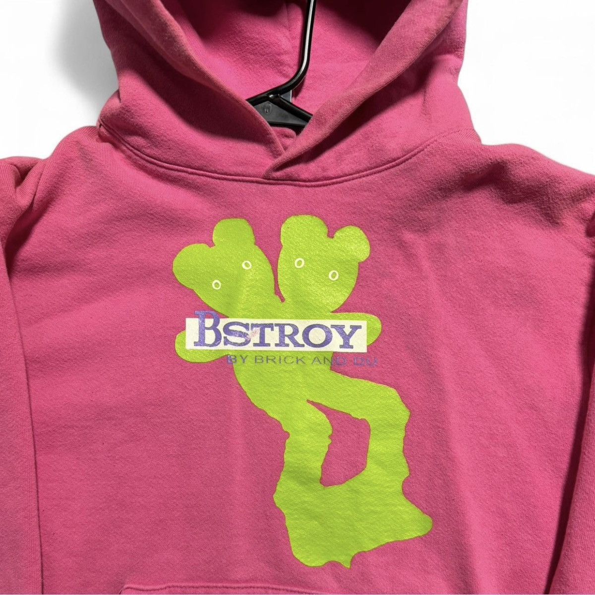(B).Stroy B Stroy Teddy Bear Pink Hoodie Size US S / EU 44-46 / 1 - 3 Thumbnail