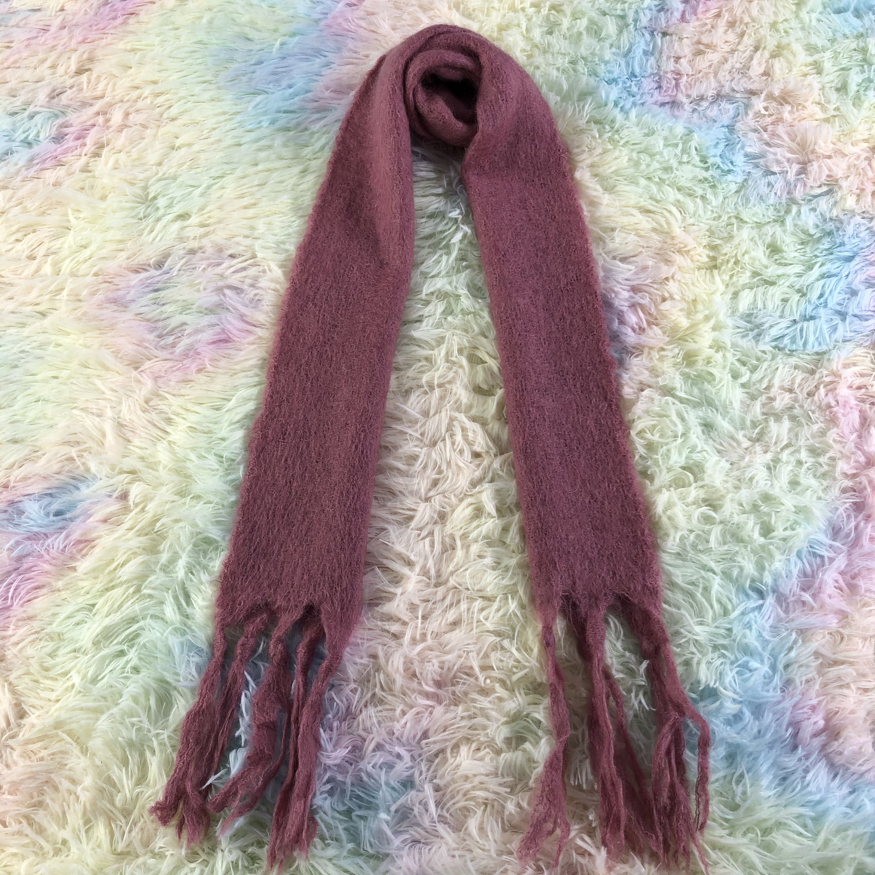 Vintage Mohair Scarf / Muffler / Neckwear - KM118 Size ONE SIZE - 1 Thumbnail