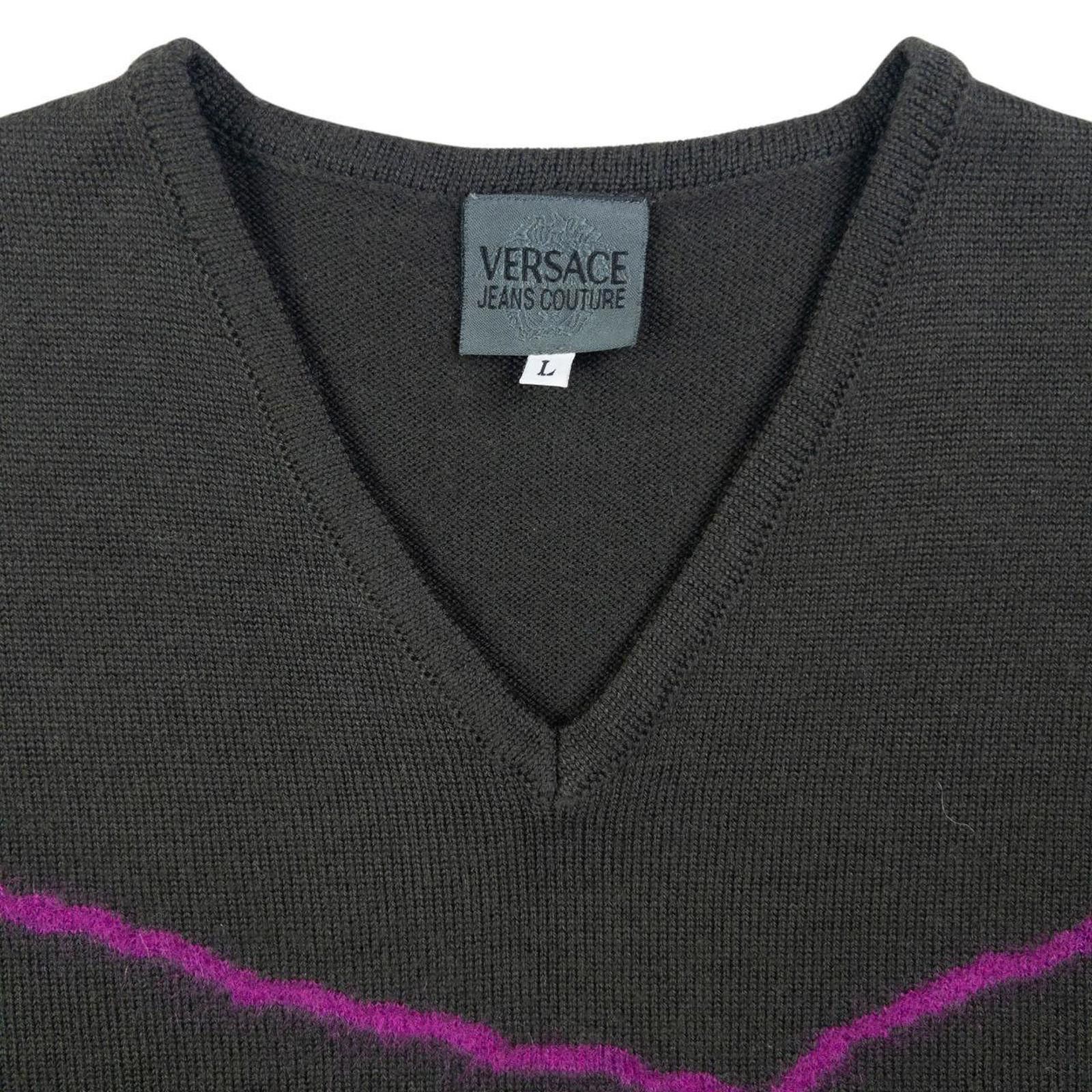 Versace Vintage Versace Jeans Couture Cropped Sweater Vest Size L Size L / US 10 / IT 46 - 3 Thumbnail