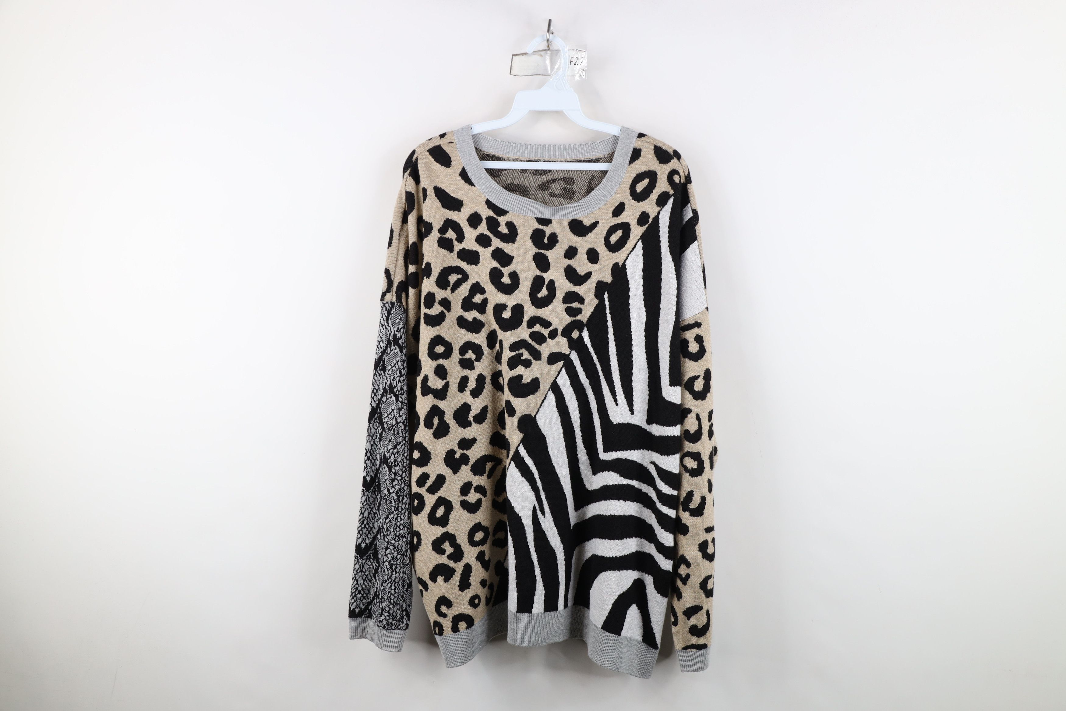 Vintage Vintage 90s Y2K Streetwear Nature Animal Print Sweater Size 3XL / US 20-22 - 1 Thumbnail