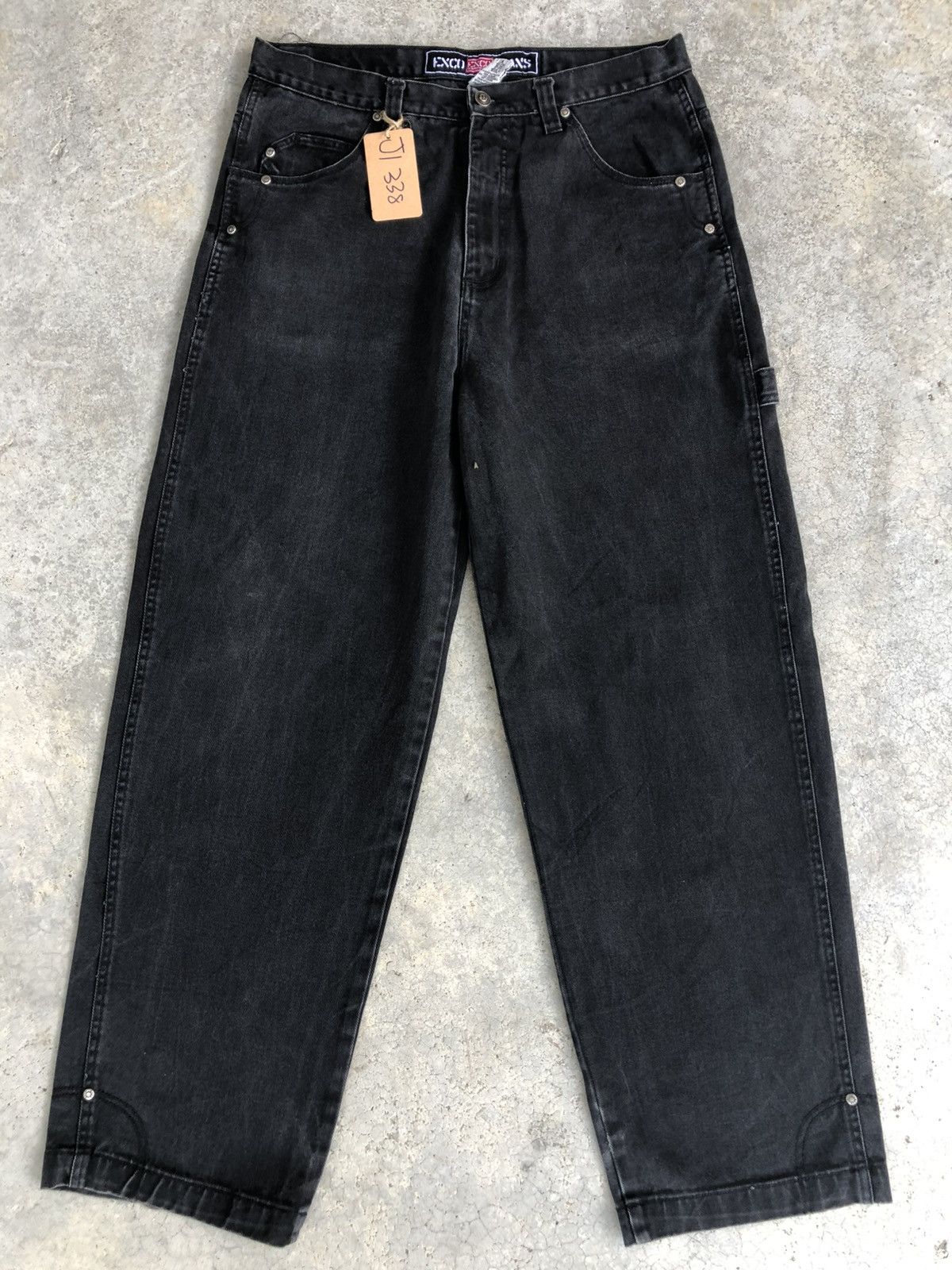 Japanese Brand Japanese Exco Baggy Jeans Embroidered Carpenter Distressed Size US 34 / EU 50 - 2 Thumbnail
