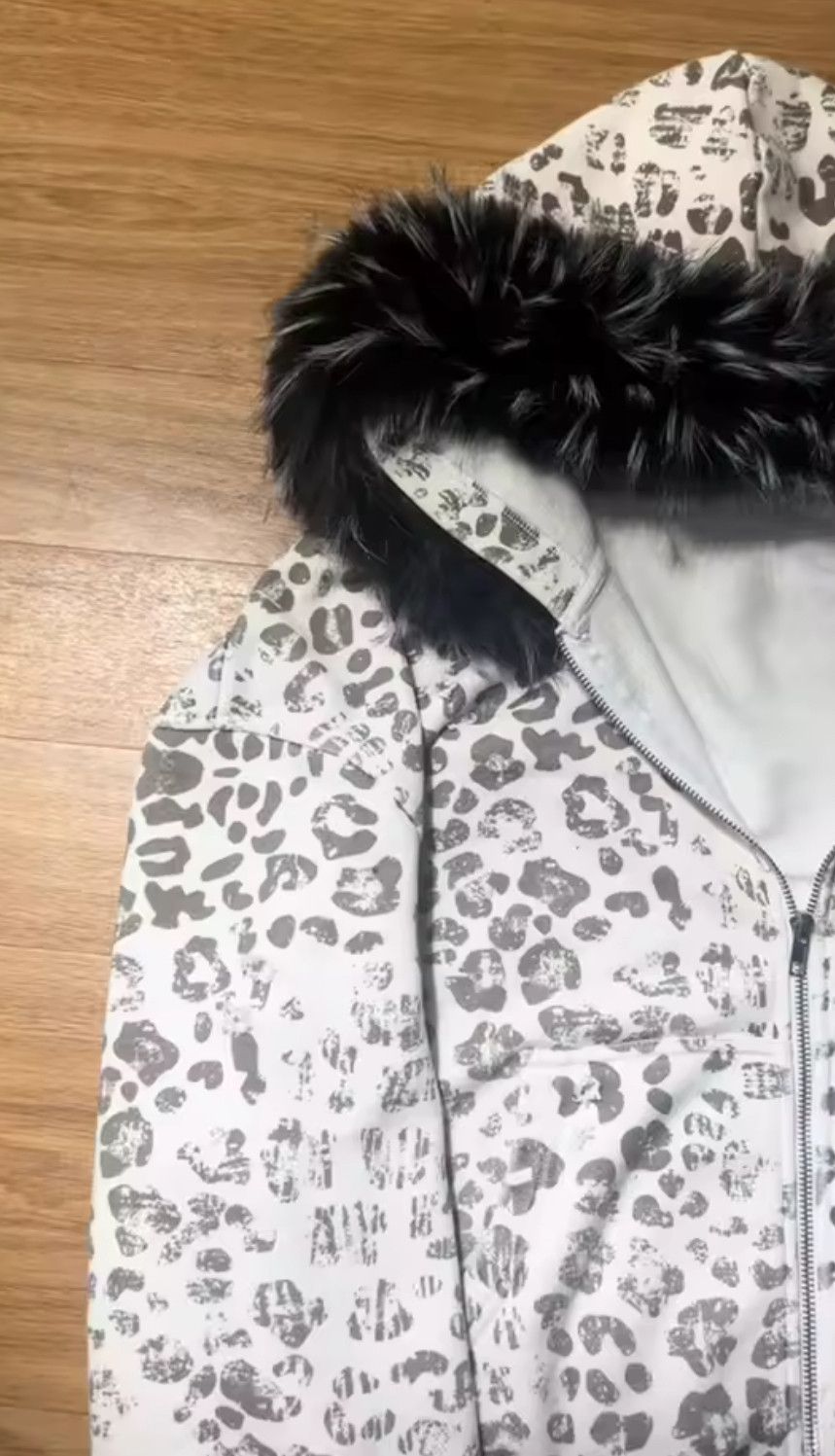 Other Fashion Punk Y2K Grunge Leopard Print Flurry Hat Fur Hoodies Size US L / EU 52-54 / 3 - 3 Thumbnail