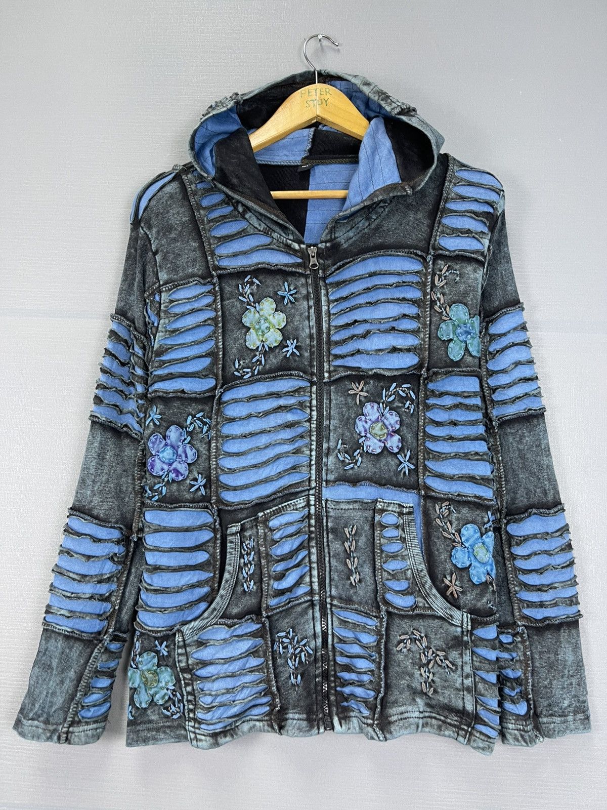 Vintage Vintage patchwork hoodie Size US L / EU 52-54 / 3 - 2 Thumbnail