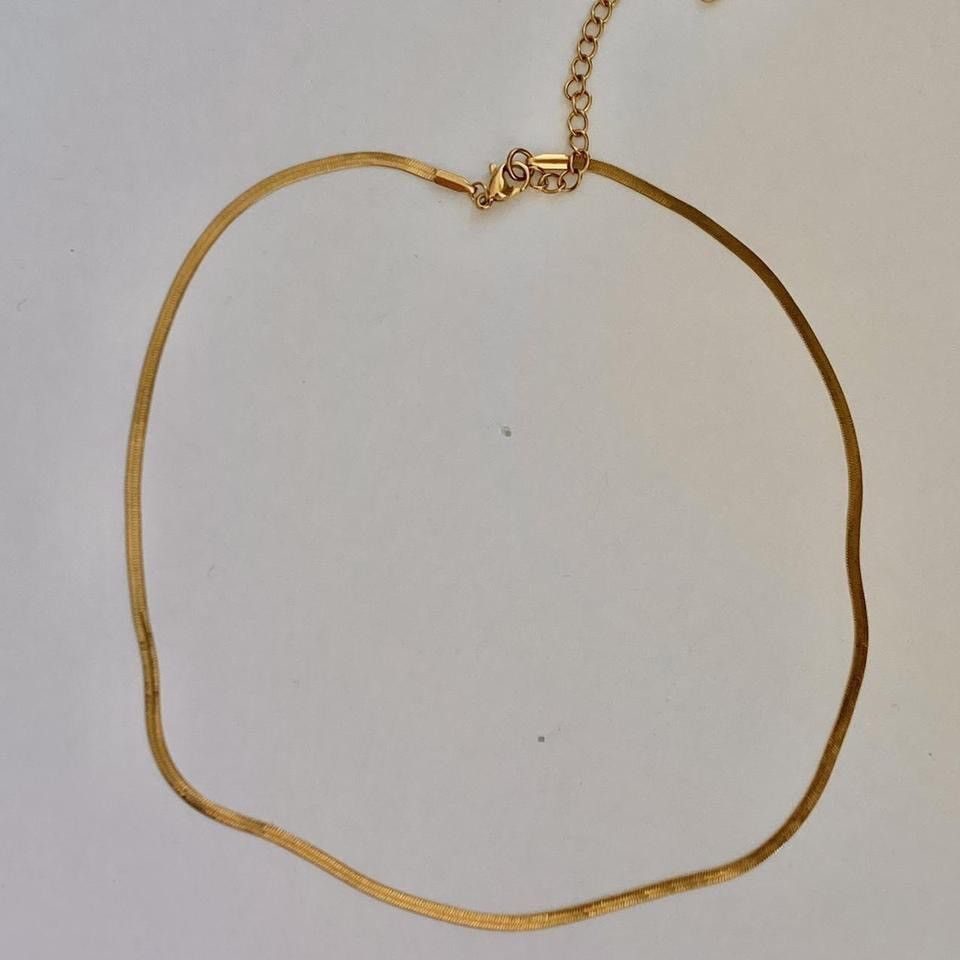 Designer ✨ 18K Gold Filled Herringbone Chain ✨ Size ONE SIZE - 7 Thumbnail