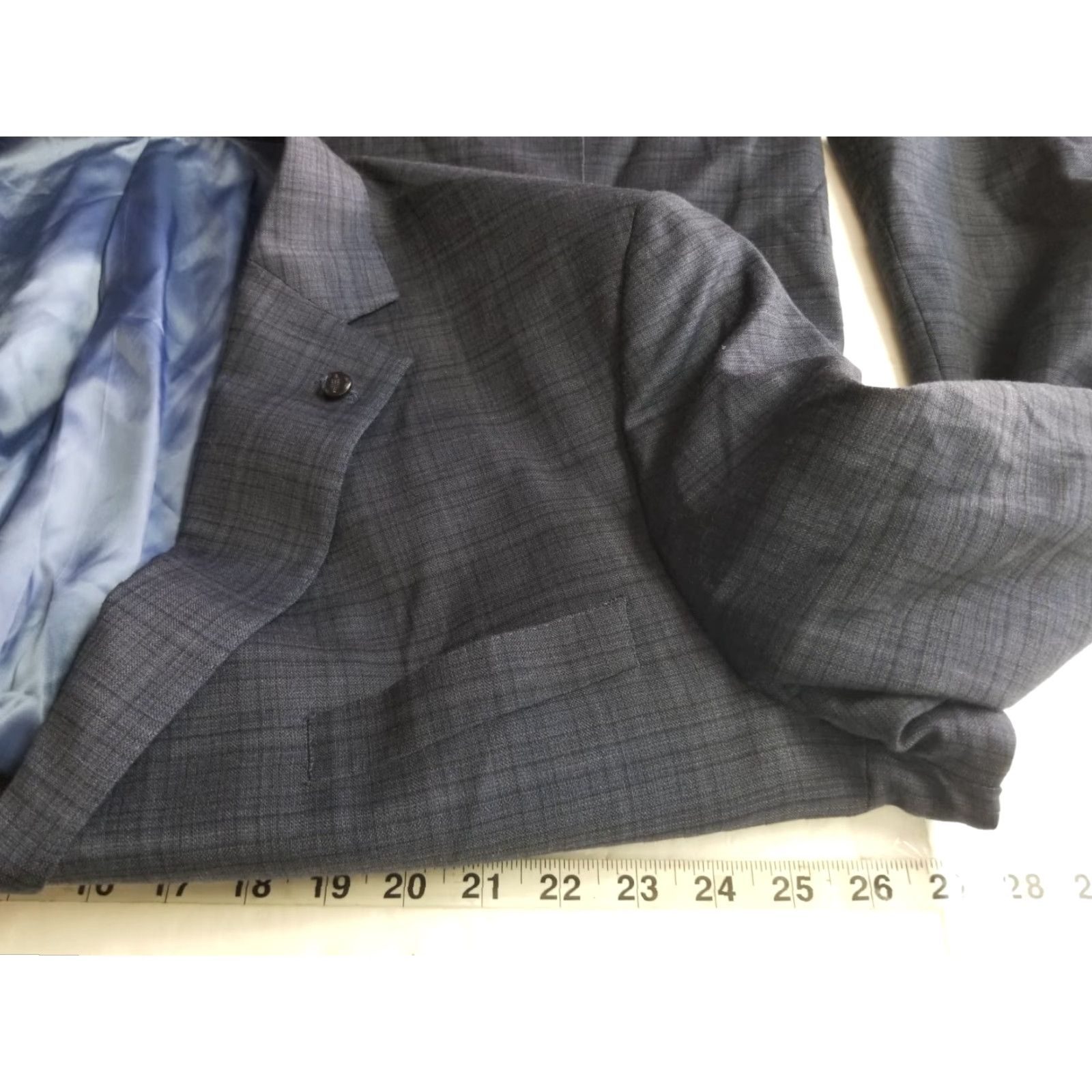 Hart Schaffner Marx Hart Schaffner Marx Blazer Men 52R Wool Plaid Blue USA Made Dillards 2 Button Size 52R - 4 Thumbnail