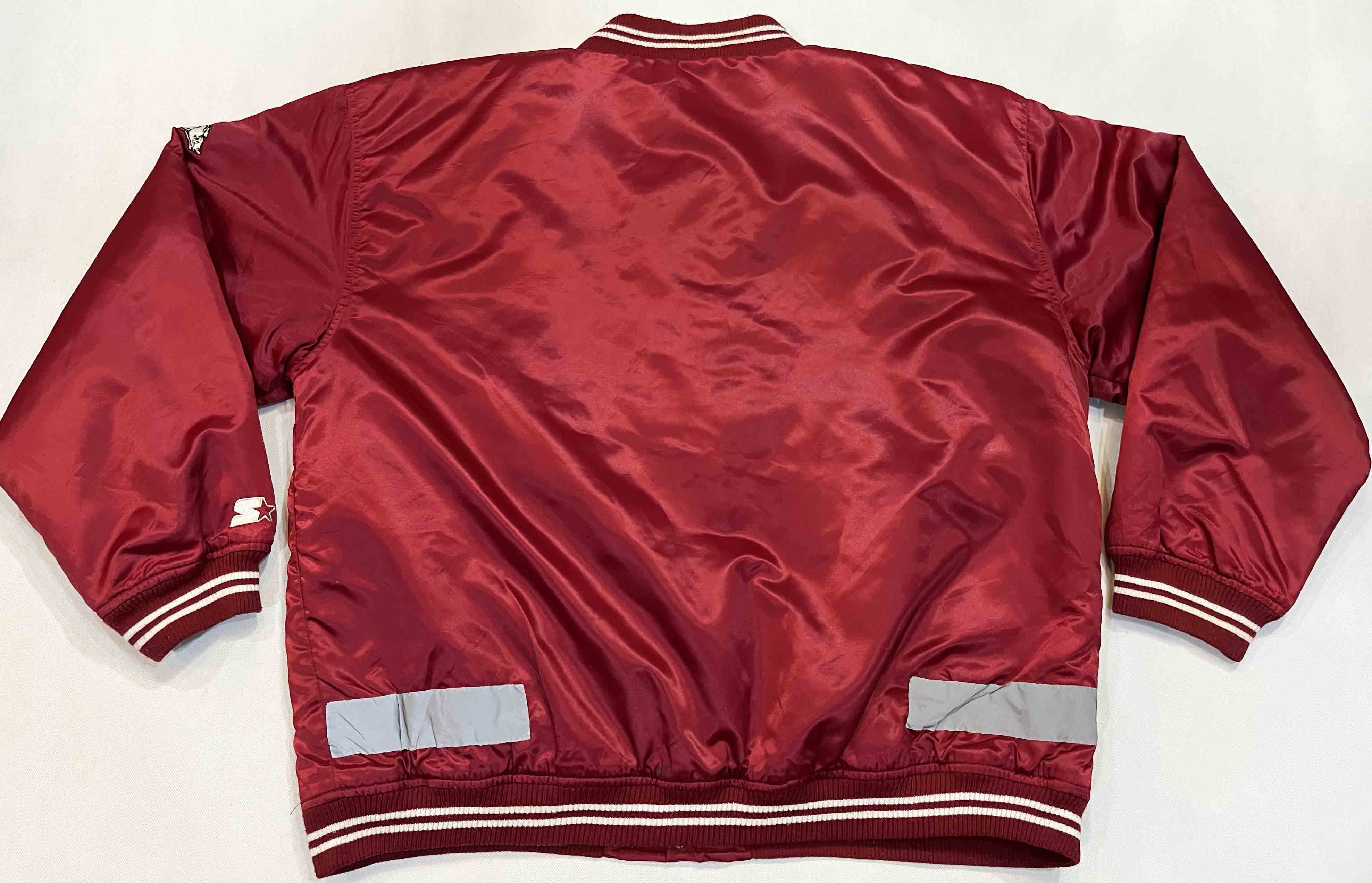 NCAA × Starter Starter NCAA Arkansas Razorbacks Satin Bomber Jacket Size US XL / EU 56 / 4 - 9 Thumbnail
