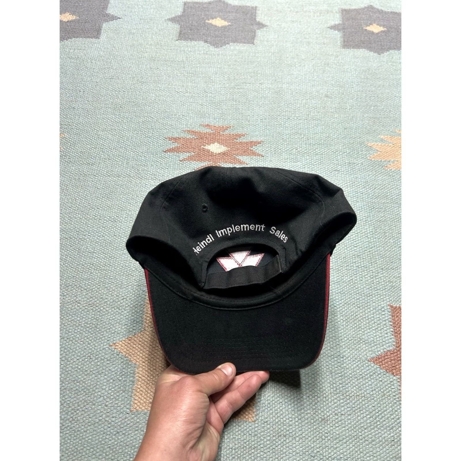 Vintage VINTAGE Massey Ferguson Heindl Implement tractor farm hat cap strapback black Size ONE SIZE - 4 Thumbnail
