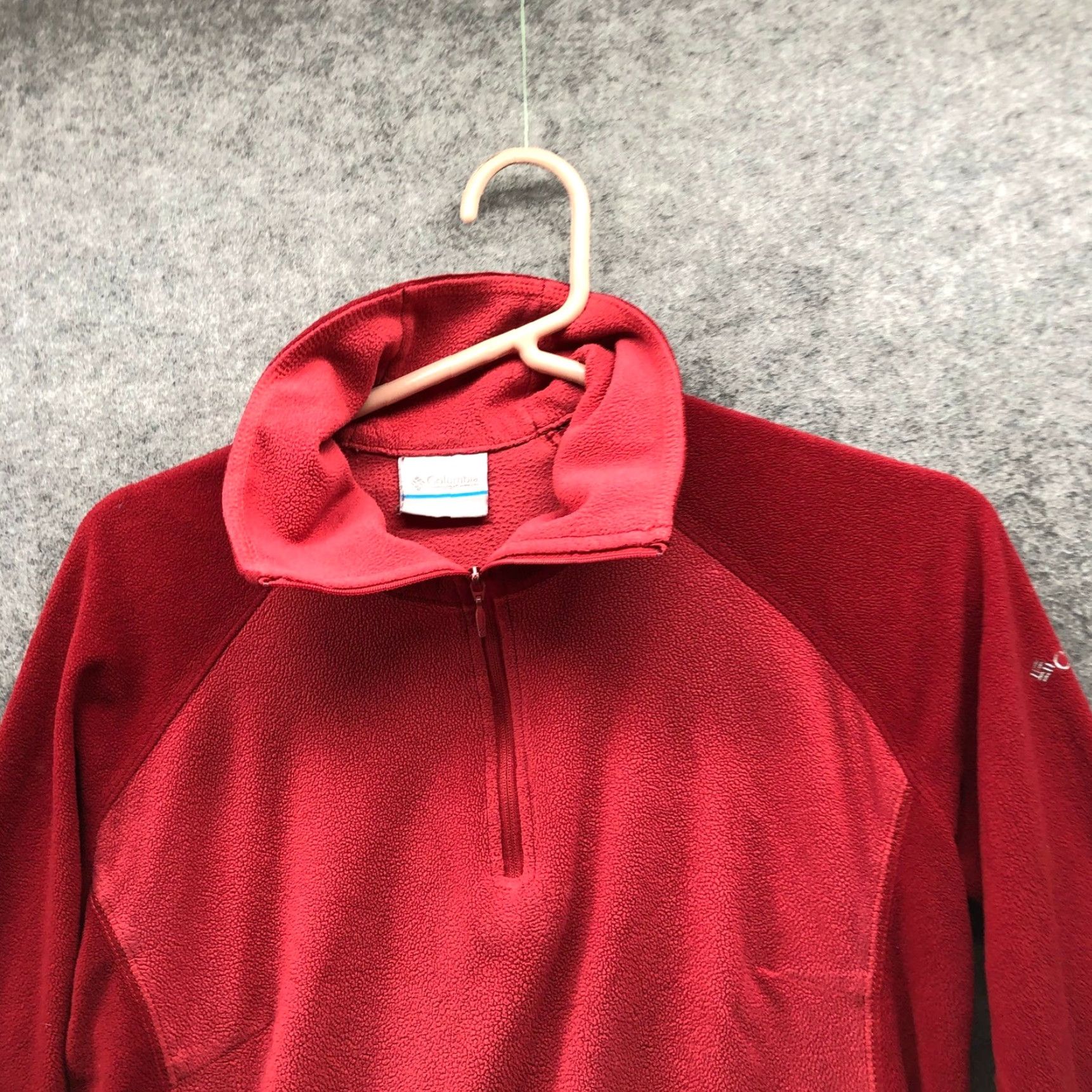 Pinko Columbia Glacial IV Quarter Zip Fleece Pullover Womens M Red Pink Lightweight Size M / US 6-8 / IT 42-44 - 5 Thumbnail
