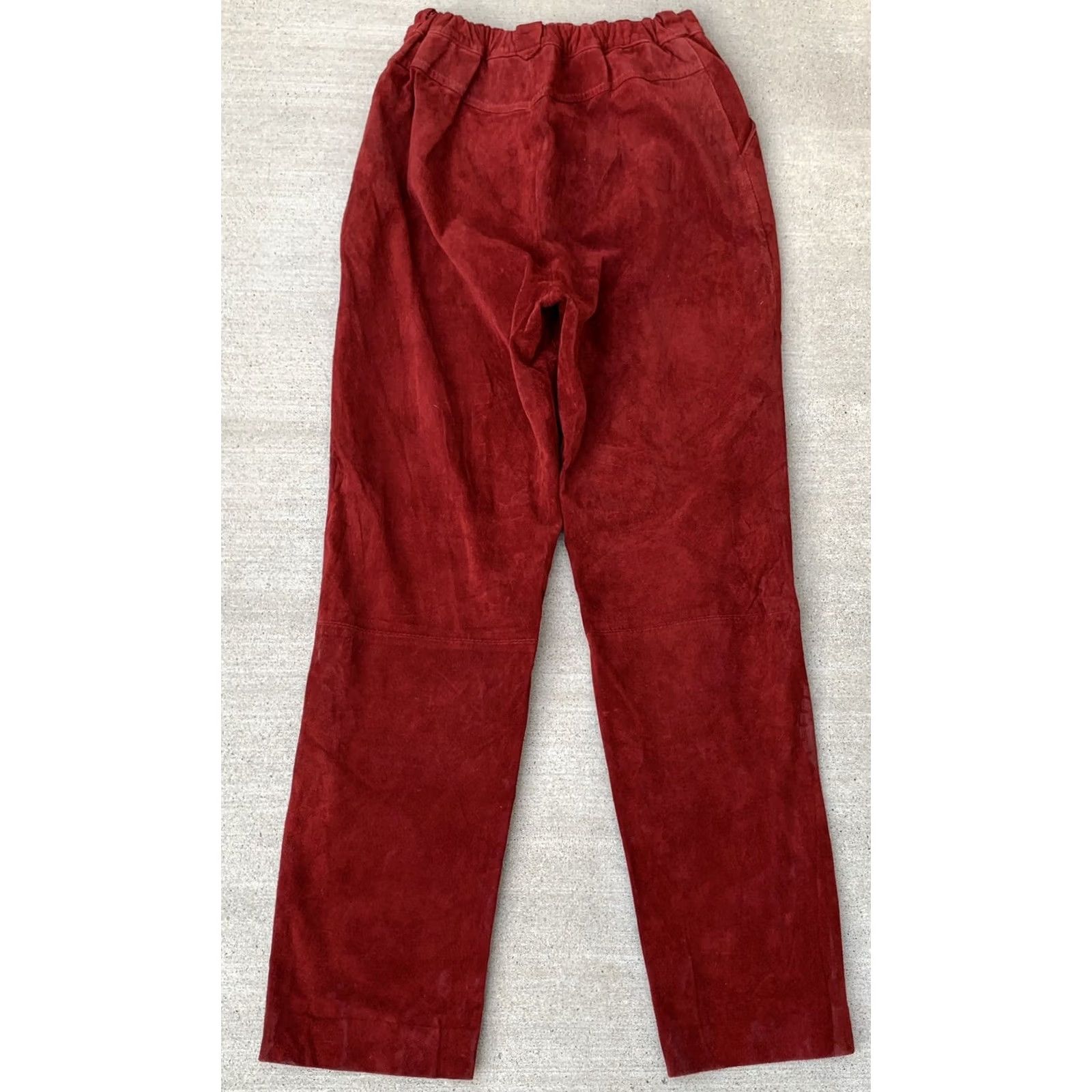 Doublet VINTAGE Double D Ranch Wear Pig Suede Pants Cowgirl Western Made In USA Size 12 28 Waist Rockabilly Leather Look Brown Rust Orange Copper Jeans Womens Size 34" / US 12 / IT 48 - 7 Thumbnail