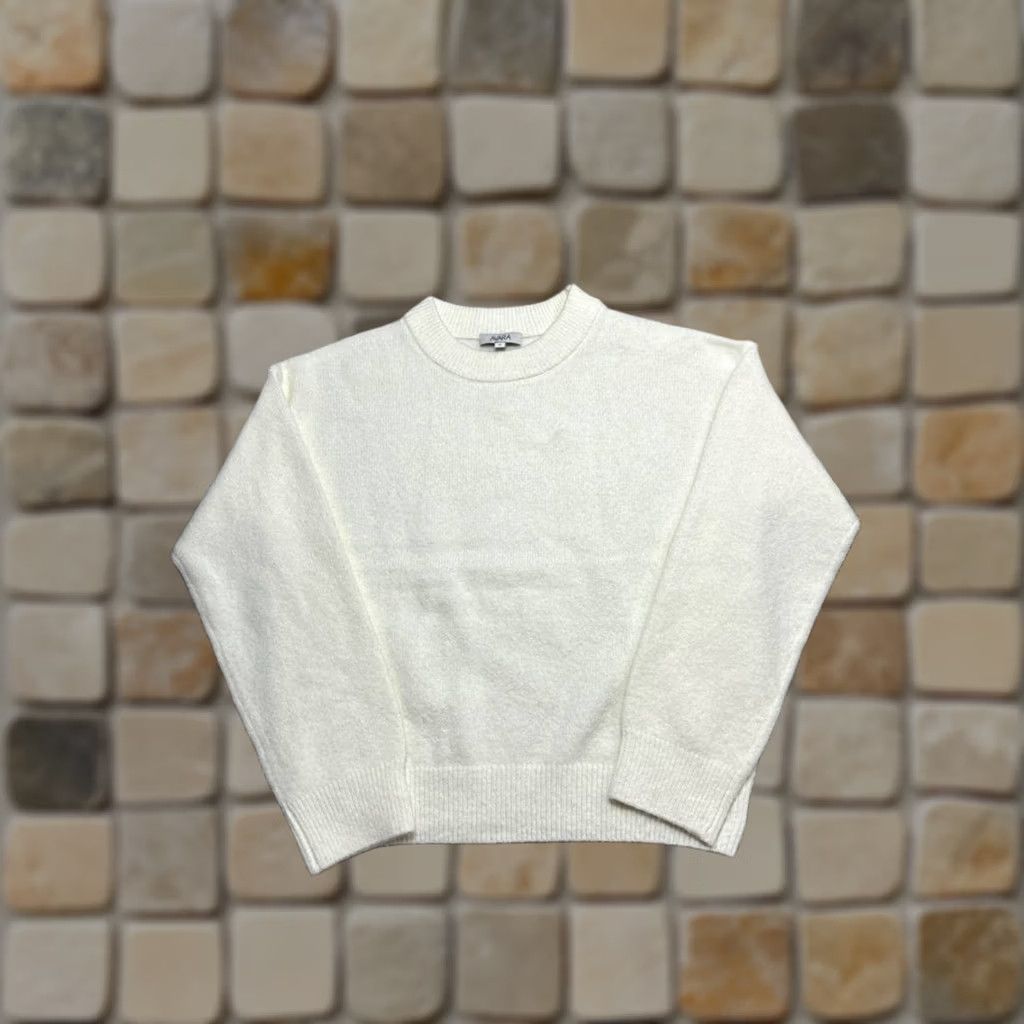 Vintage Pilcro Avara Sweater Womens M White Knit Pullover Crew Neck Pullover Casual Winter Fall 100% Cashmere Knit Size M / US 6-8 / IT 42-44 - 1 Thumbnail
