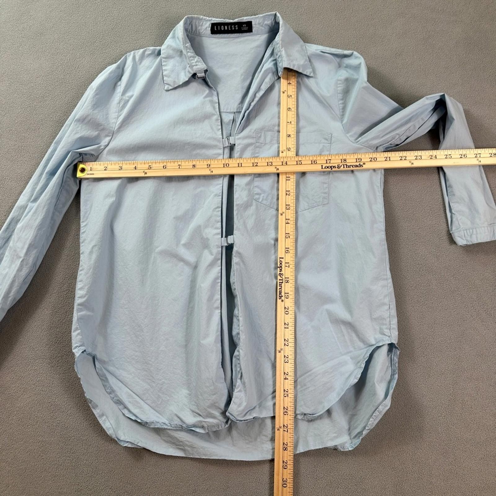 Lioness LIONESS Button Down Collared Shirt Women XS Blue Australia Size XS / US 0-2 / IT 36-38 - 3 Thumbnail