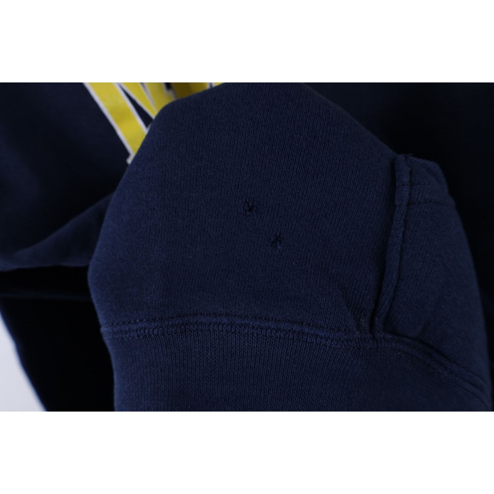 Vintage Vintage 90s Faded Spell Out University of Michigan Hoodie Size US M / EU 48-50 / 2 - 6 Thumbnail