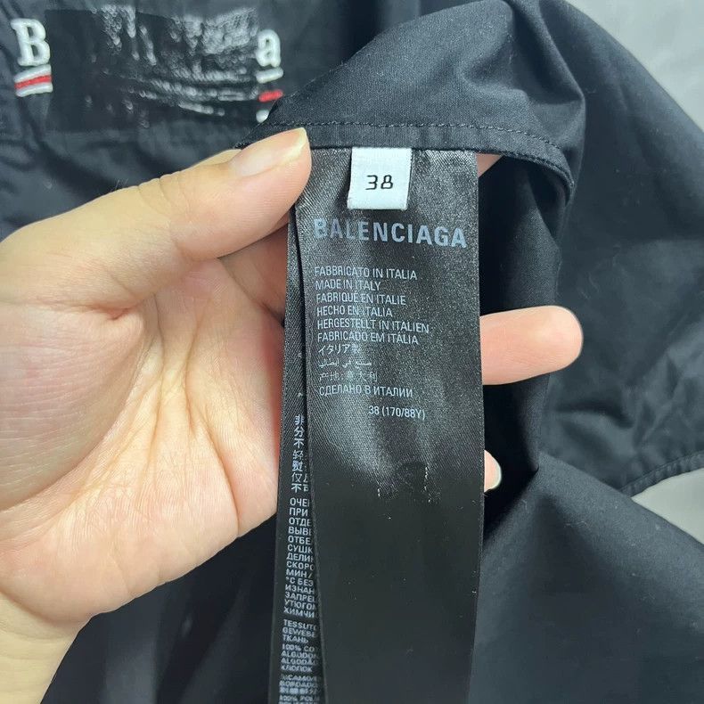 Balenciaga Balenciaga Balenciaga Black Logo Long Sleeve Shirt-2506 Size US M / EU 48-50 / 2 - 4 Thumbnail