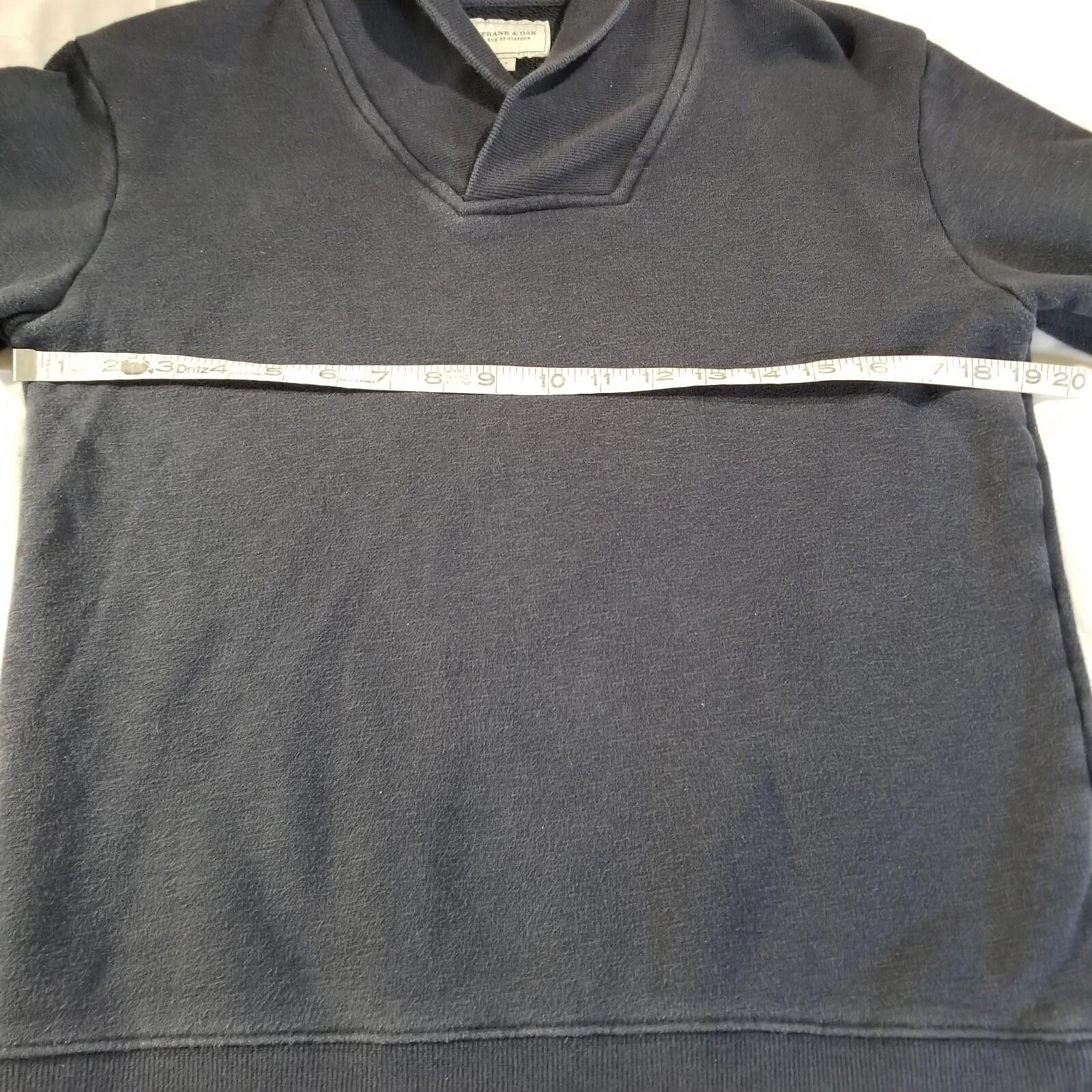 Frank & Oak Frank & Oak Small Navy Sweater W/ Crossed Collar Neck 112201 Size S / US 4 / IT 40 - 8 Thumbnail