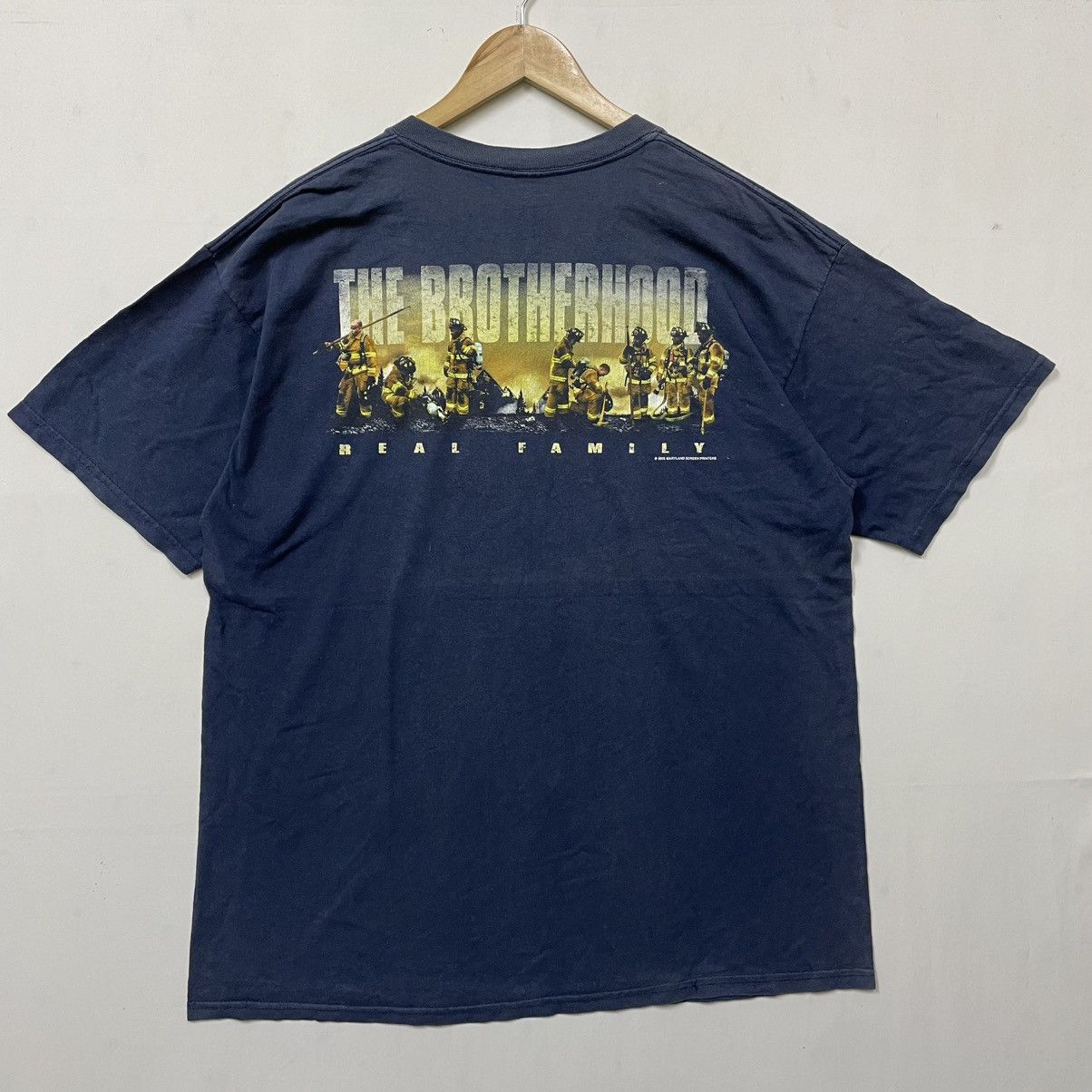 American Stitch Vintage 2002 The Brotherhood Real Family Fire Fighter Size US XL / EU 56 / 4 - 4 Thumbnail