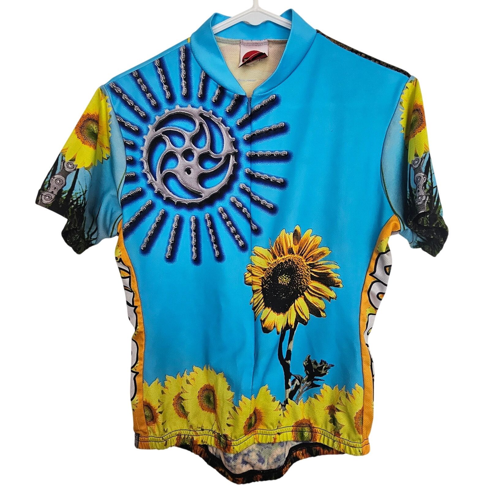 130 World World Jerseys Womens Sunflower Bike Shirt Size L Cycling Size L / US 10 / IT 46 - 1 Thumbnail